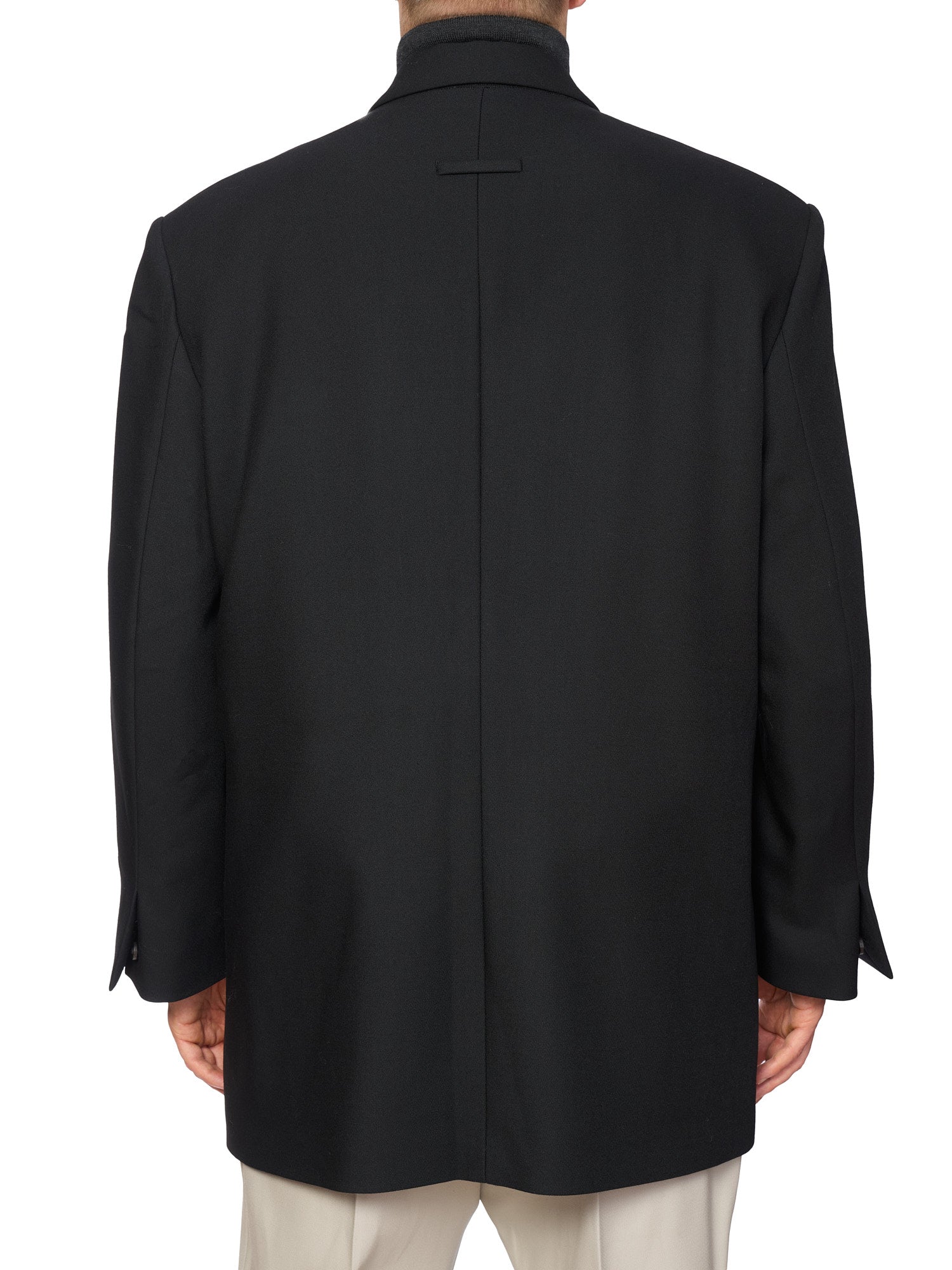 FEAR OF GOD Eternal Black Wool Double Breasted Suit Jacket EU 50 NEW US 40