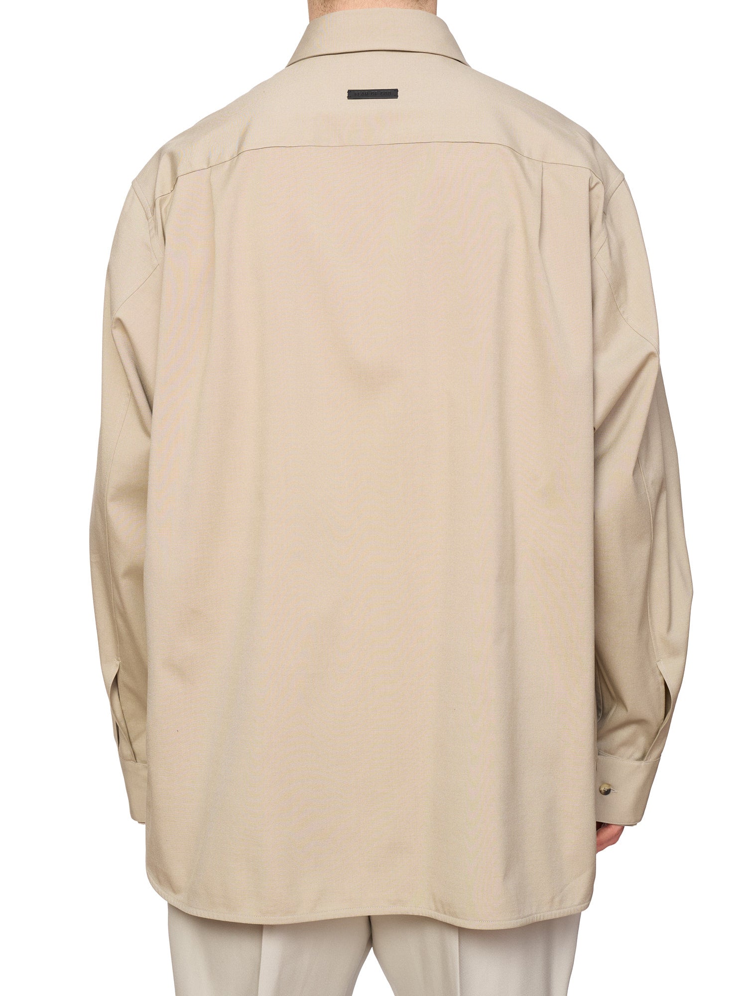 FEAR OF GOD Eternal Dusty Beige Cotton Virgin Wool-Elastane Shirt NEW US L