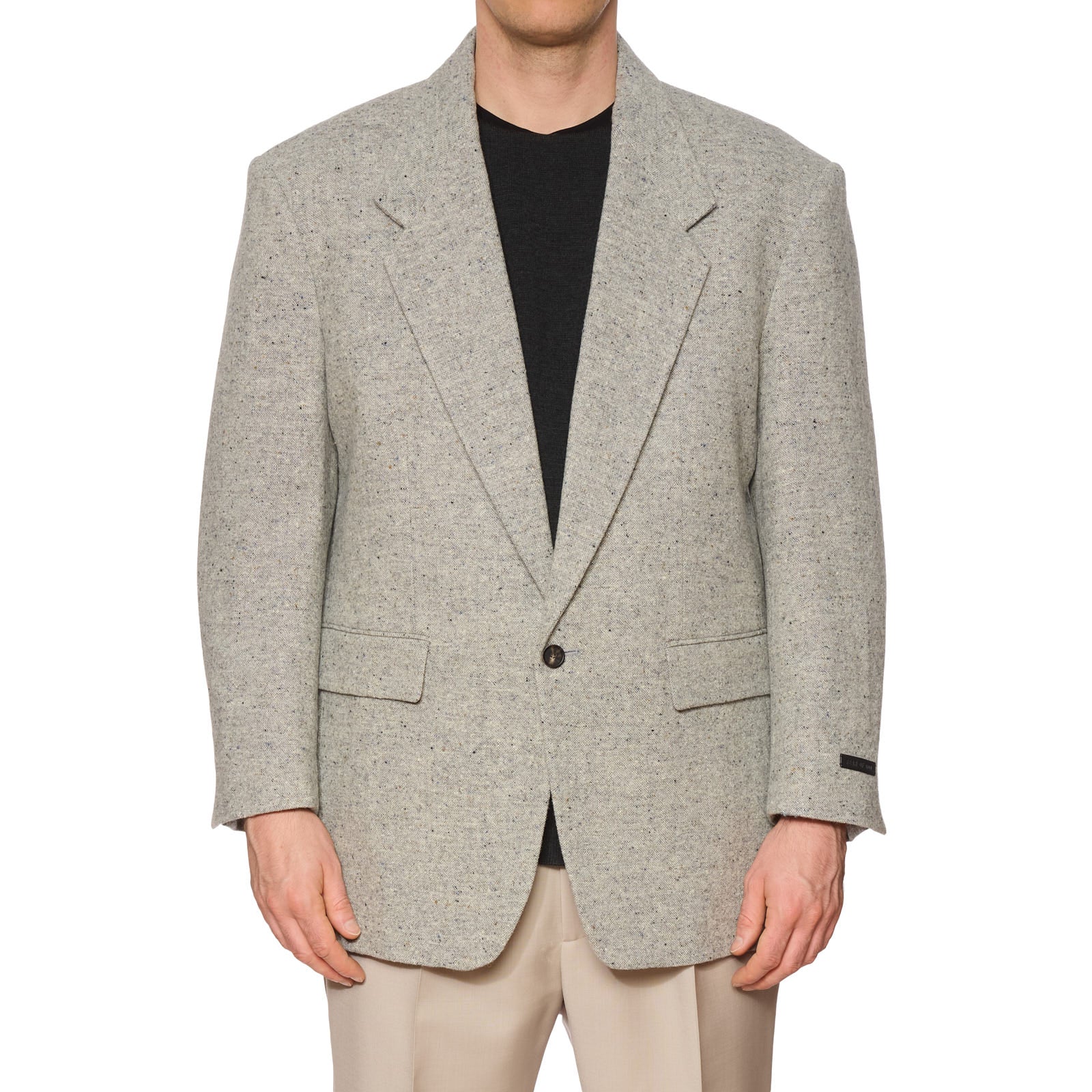 FEAR OF GOD Gray Donegal Wool Blazer Jacket EU 52 NEW US 42