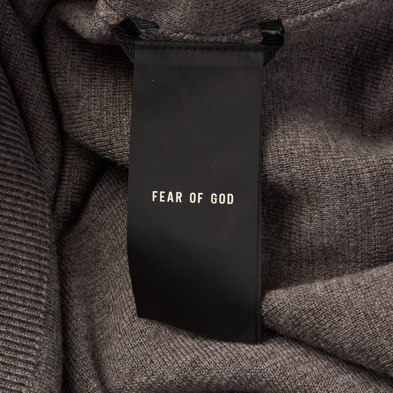 FEAR OF GOD Gray Virgin Wool Cropped Sleeve Sweater T-Shirt NEW US L