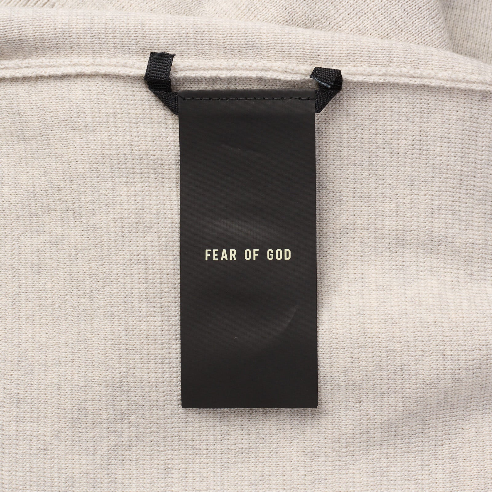 FEAR OF GOD Light Beige Virgin Wool Knit Turtleneck Sweater NEW Size L