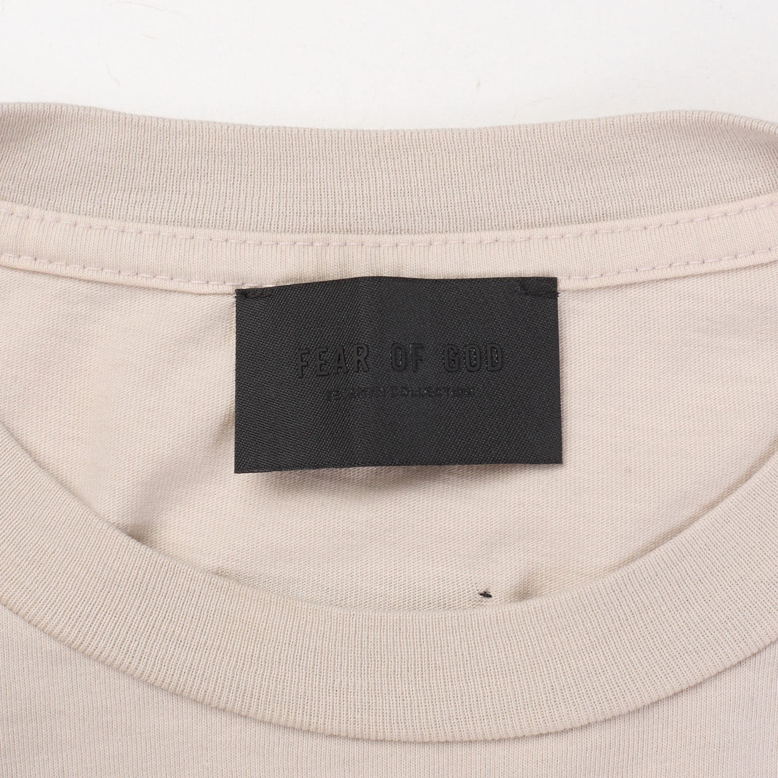 FEAR OF GOD Taupe "7" Logo Cotton Short Sleeve T-Shirt NEW L USA