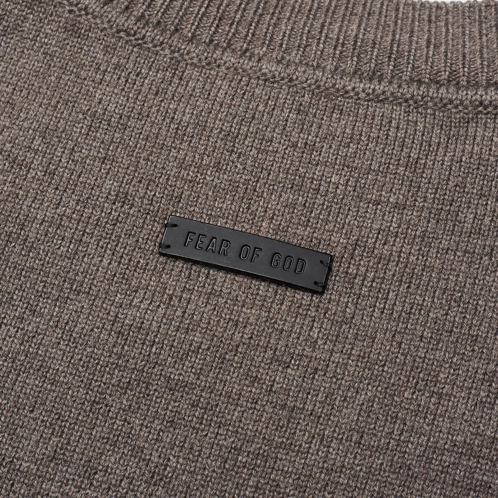 FEAR OF GOD Dusty Concrete Heather Virgin Wool Knit Crewneck Sweater N