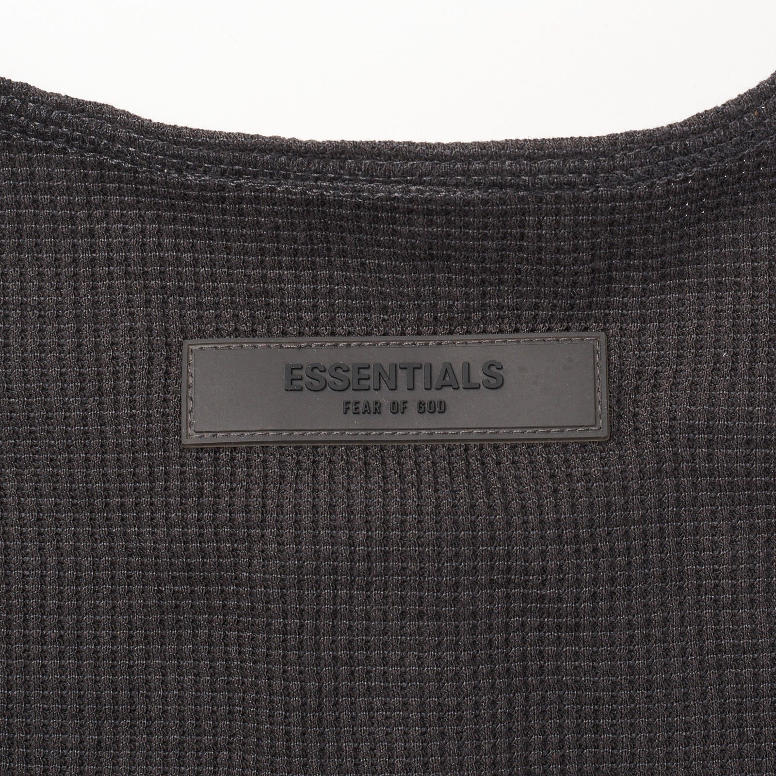 FEAR OF GOD "Essentials" Dark Gray Cotton-Polyester Knit Crewneck Sweater NEW Size L