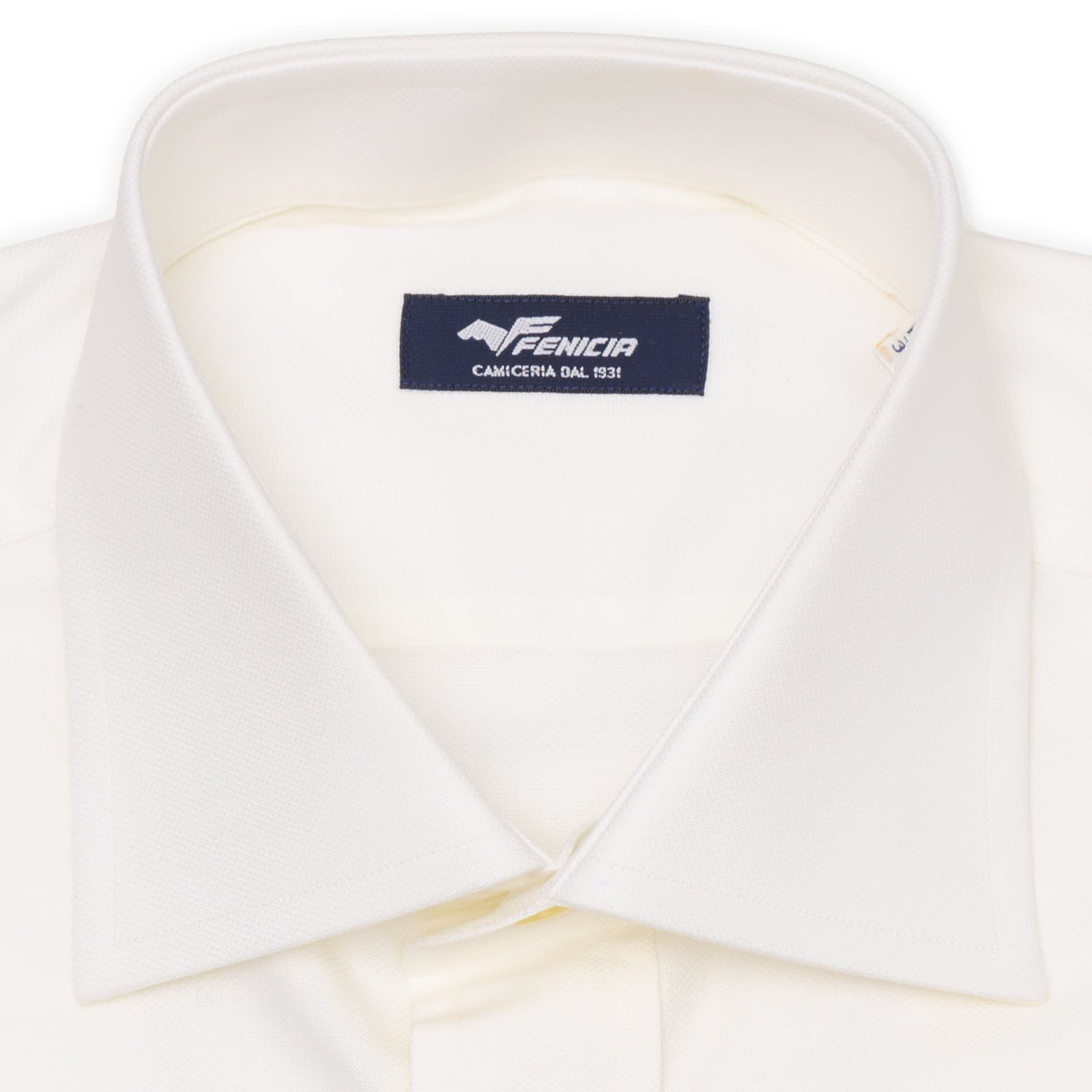 FENICIA Milano Ivory Royal Oxford Cotton French Cuff Dress Shirt EU 39 NEW US 15.5