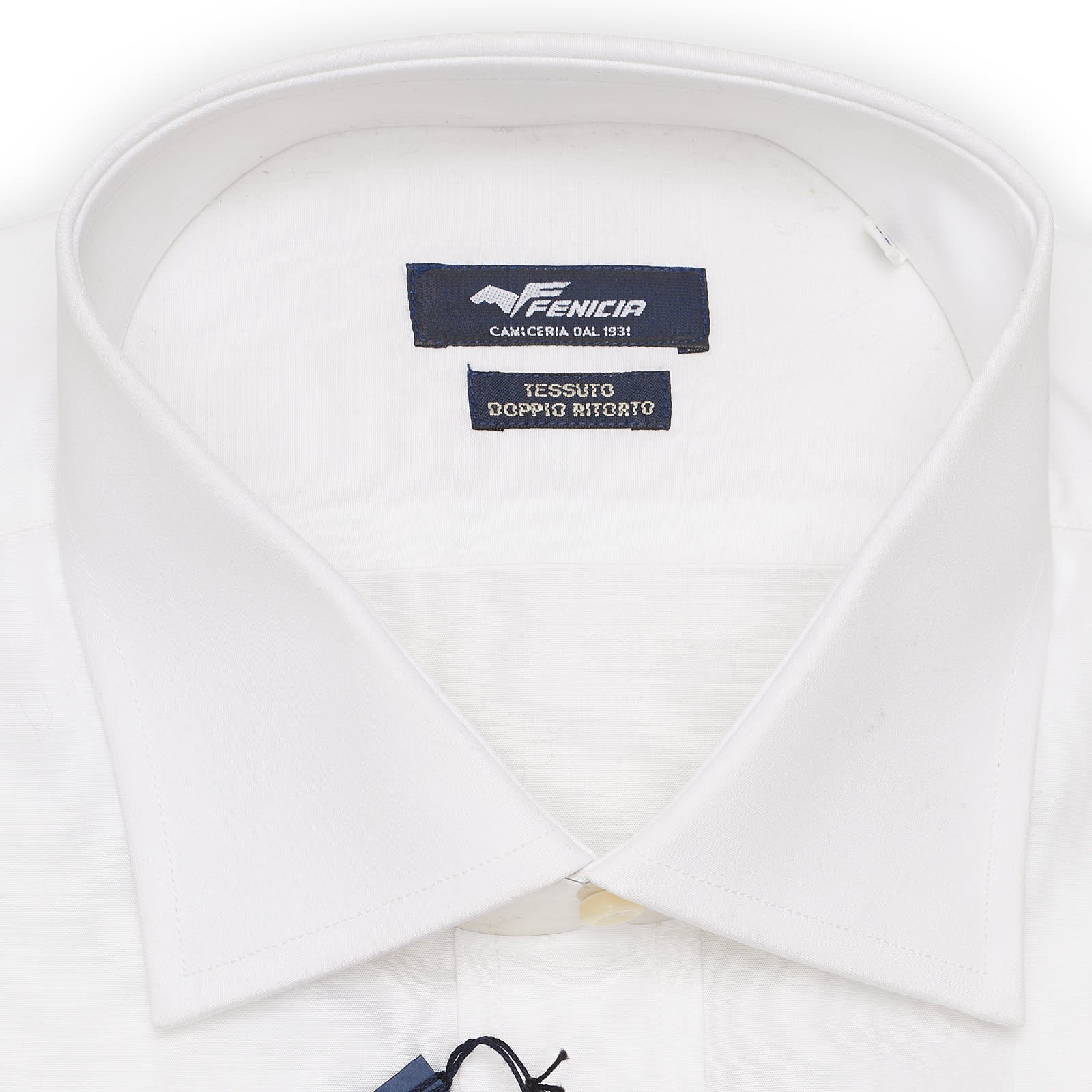 FENICIA Milano White Cotton French Cuff Dress Shirt EU 43 NEW US 17