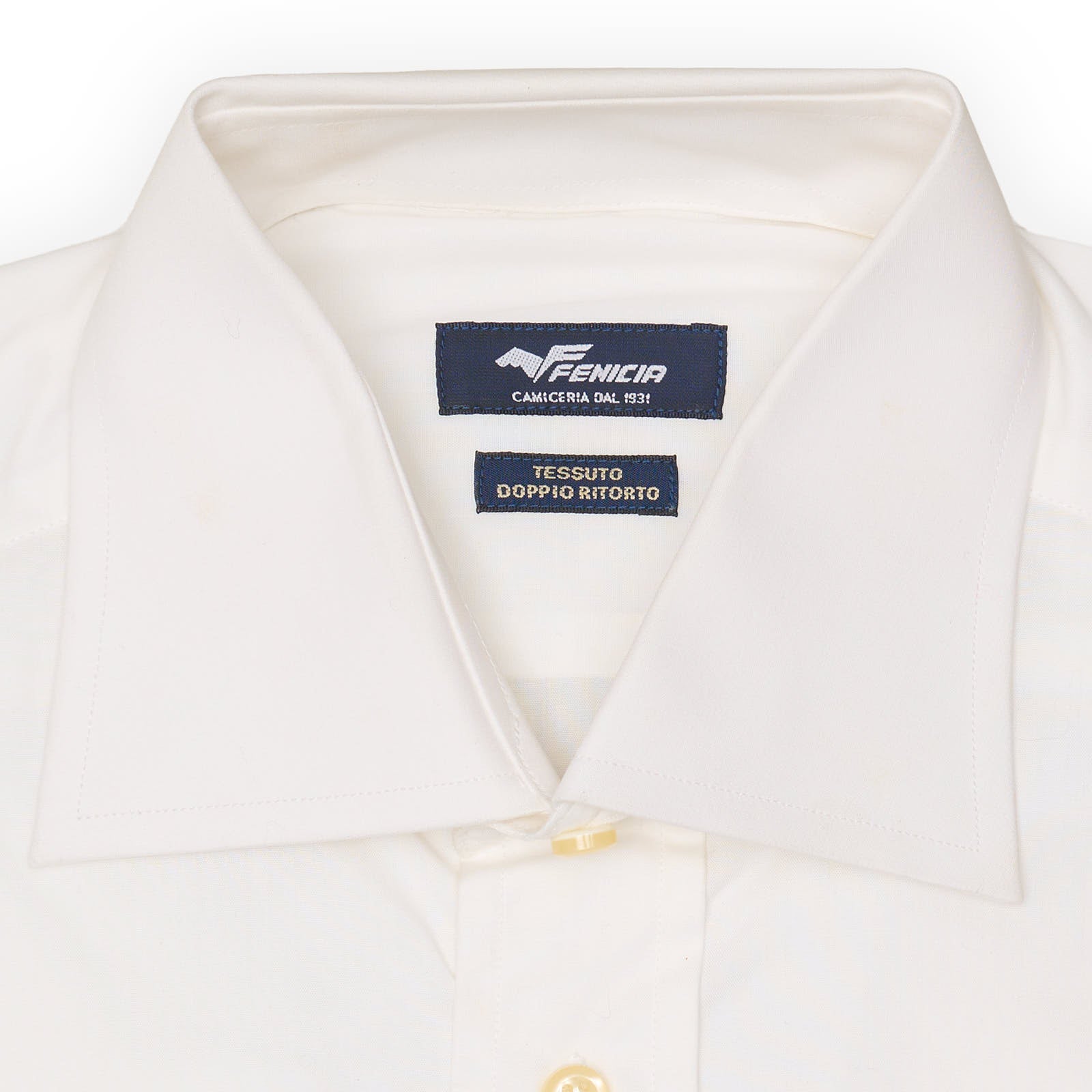 FENICIA White Poplin Cotton French Cuff Dress Shirt EU 38 NEW US 15