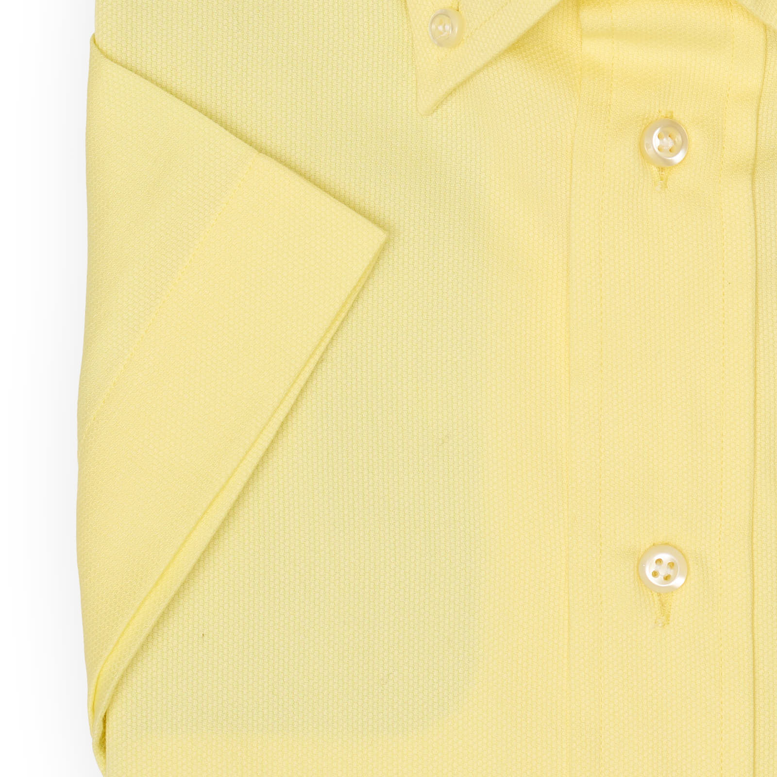 FENICIA for Vannucci Yellow Cotton Short Sleeve Button Down Shirt EU S NEW US 15