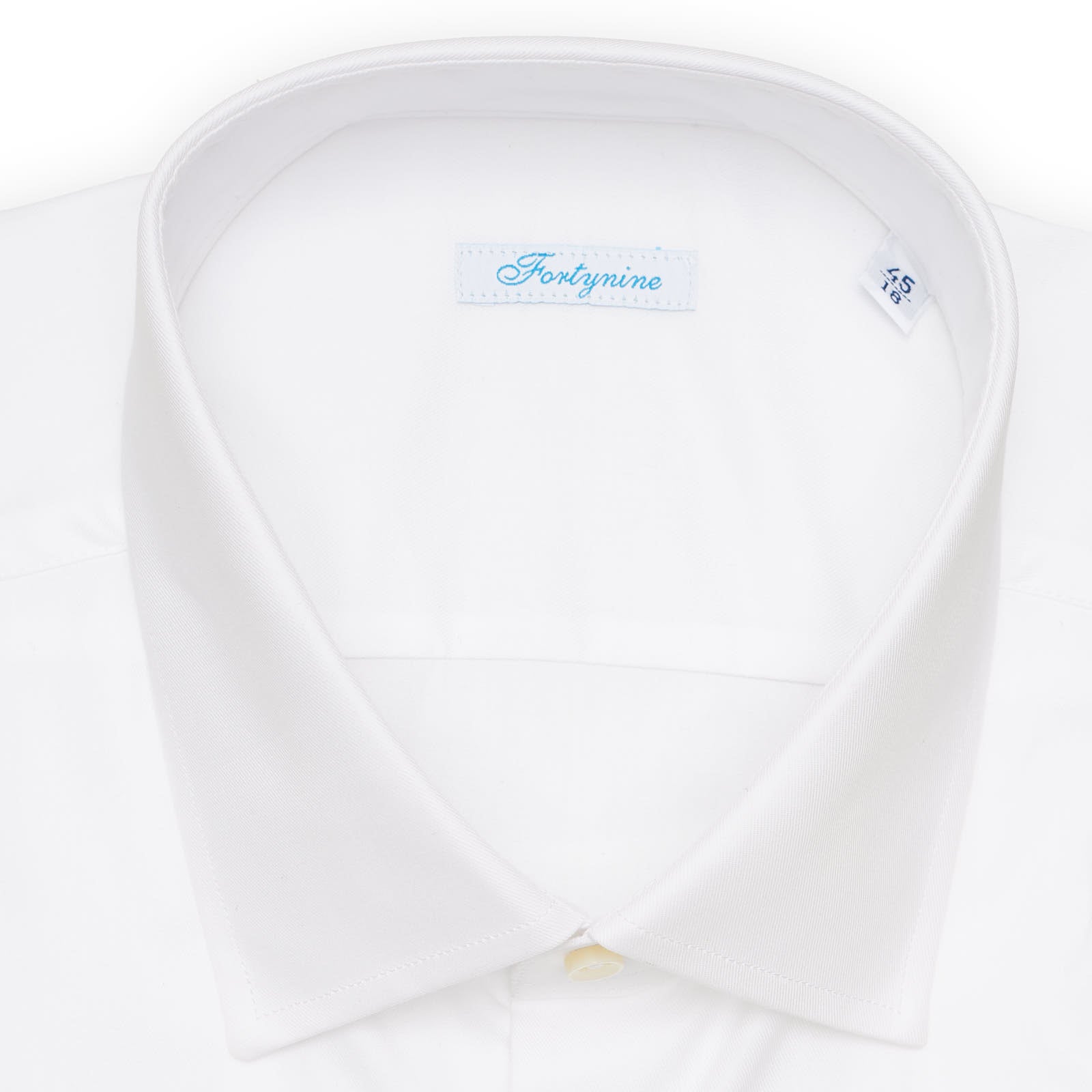 FORTYNINE White Twill Cotton Dress Shirt