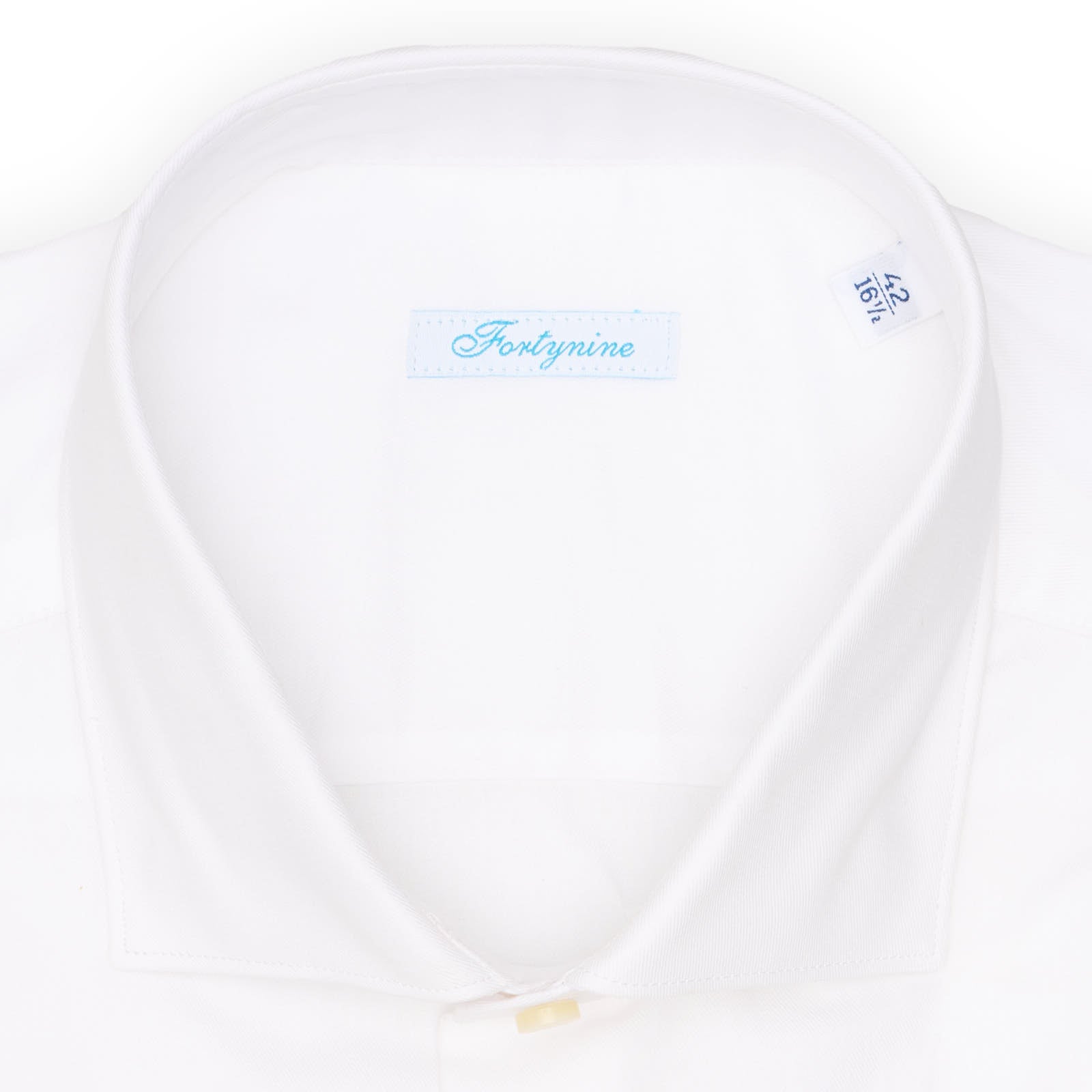 FORTYNINE White Twill Cotton Dress Shirt EU 42 NEW US 16.5