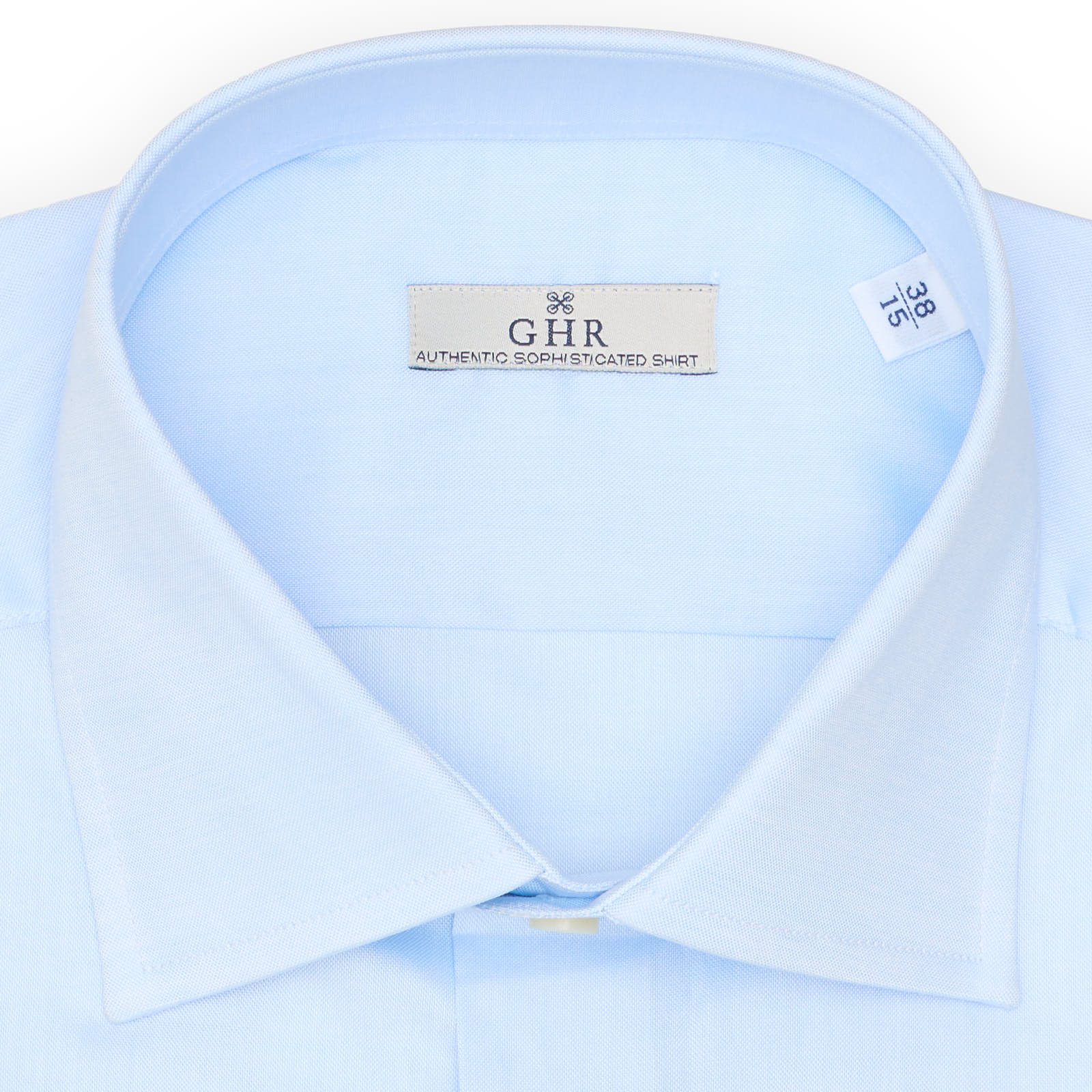 G.H.R. Blue Pinpoint Oxford Cotton Dress Shirt NEW Giampaolo and Alessandro Valoti