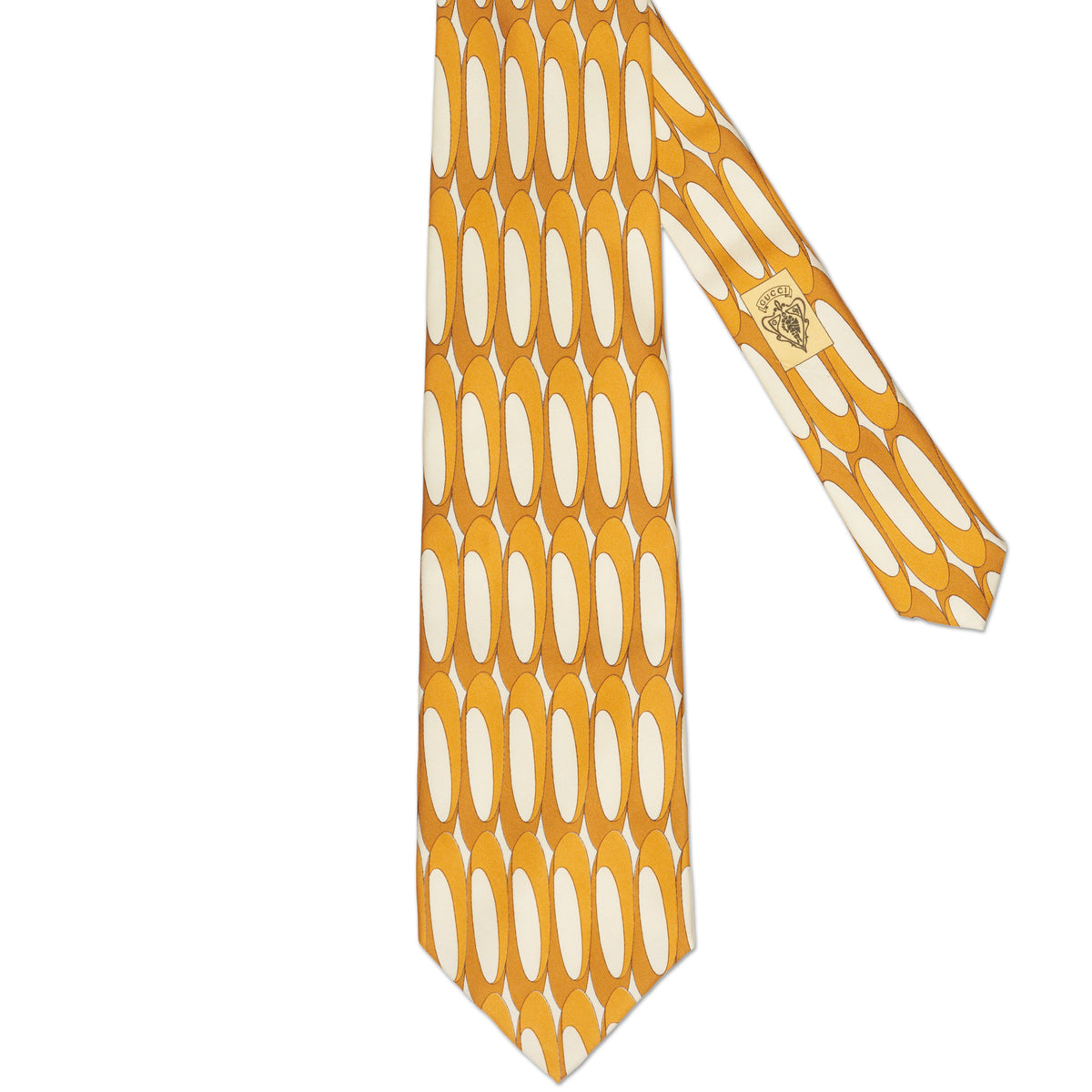 Louis Vuitton Logo Squares Tie Silk 100% Orange Red Red