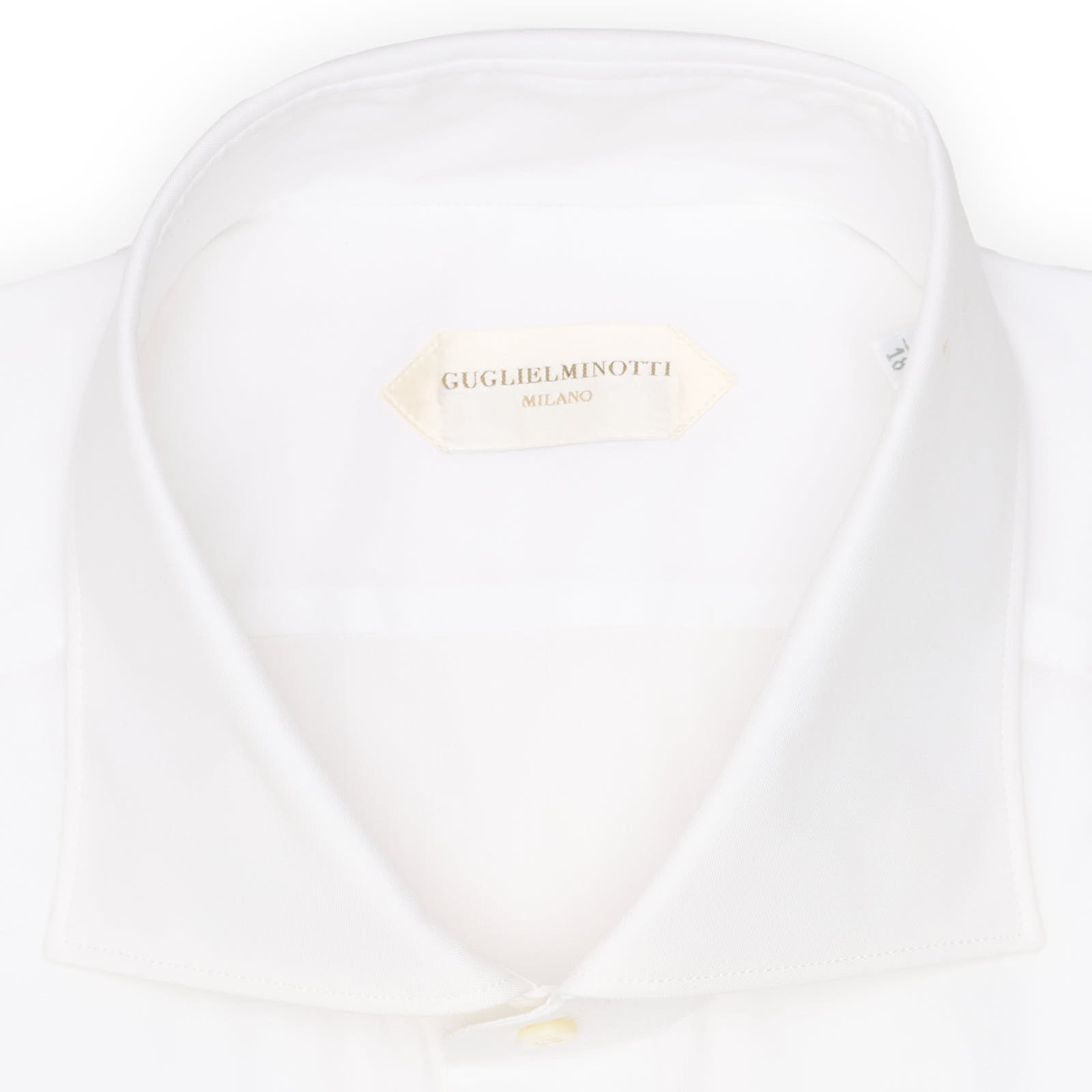 GUGLIELMINOTTI Milano White Pinpoint Oxford Cotton Dress Shirt EU 45 NEW US 18