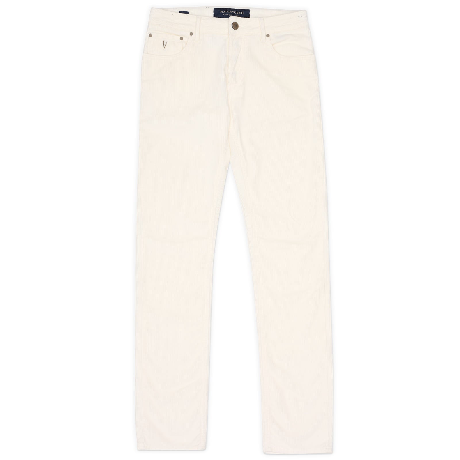 HANDPICKED White "RAVELLO" Corduroy Cotton-Modal Jeans EU 46 NEW US 30