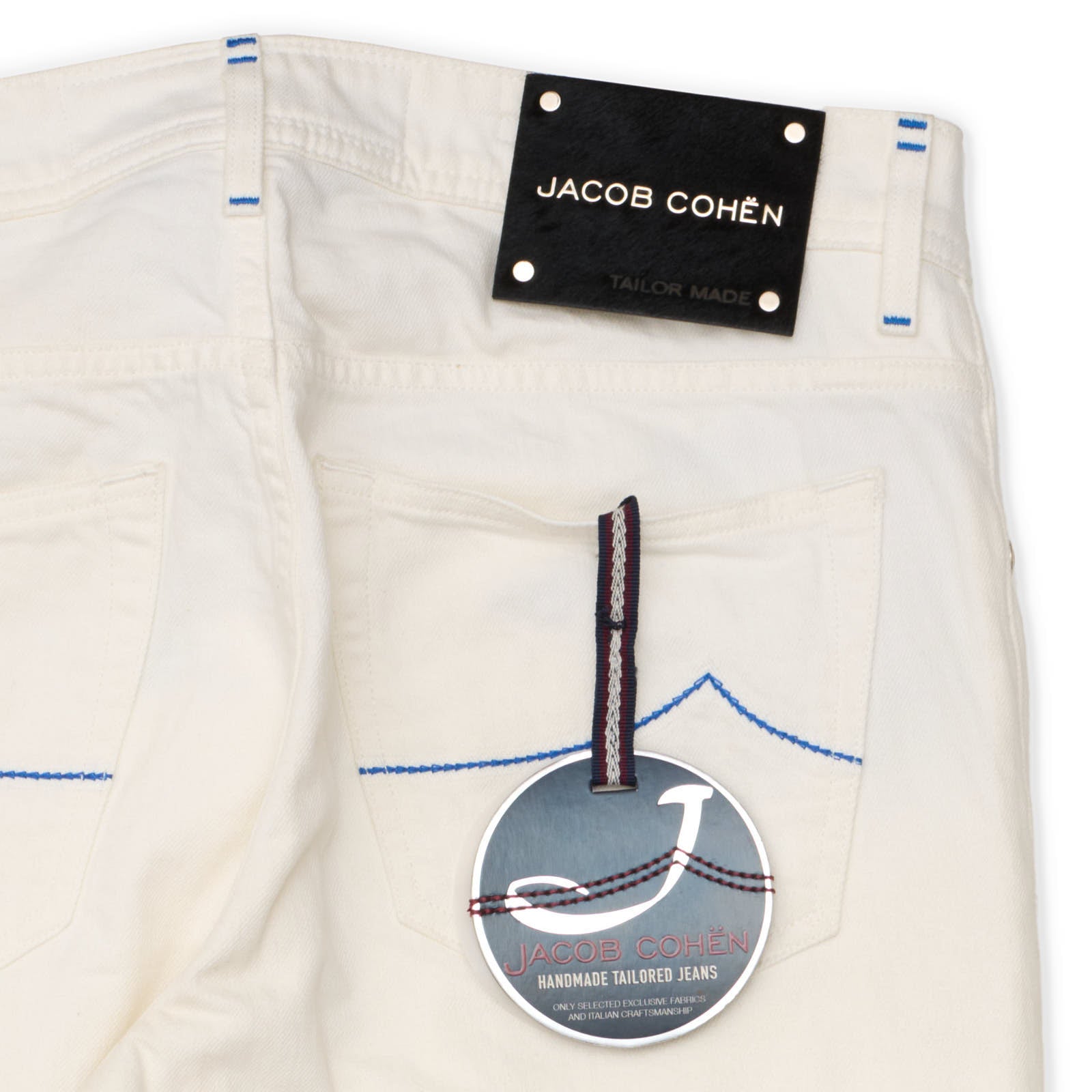 JACOB COHEN 688 Second Edition White Cotton Slim Fit Jeans Pants NEW US 31