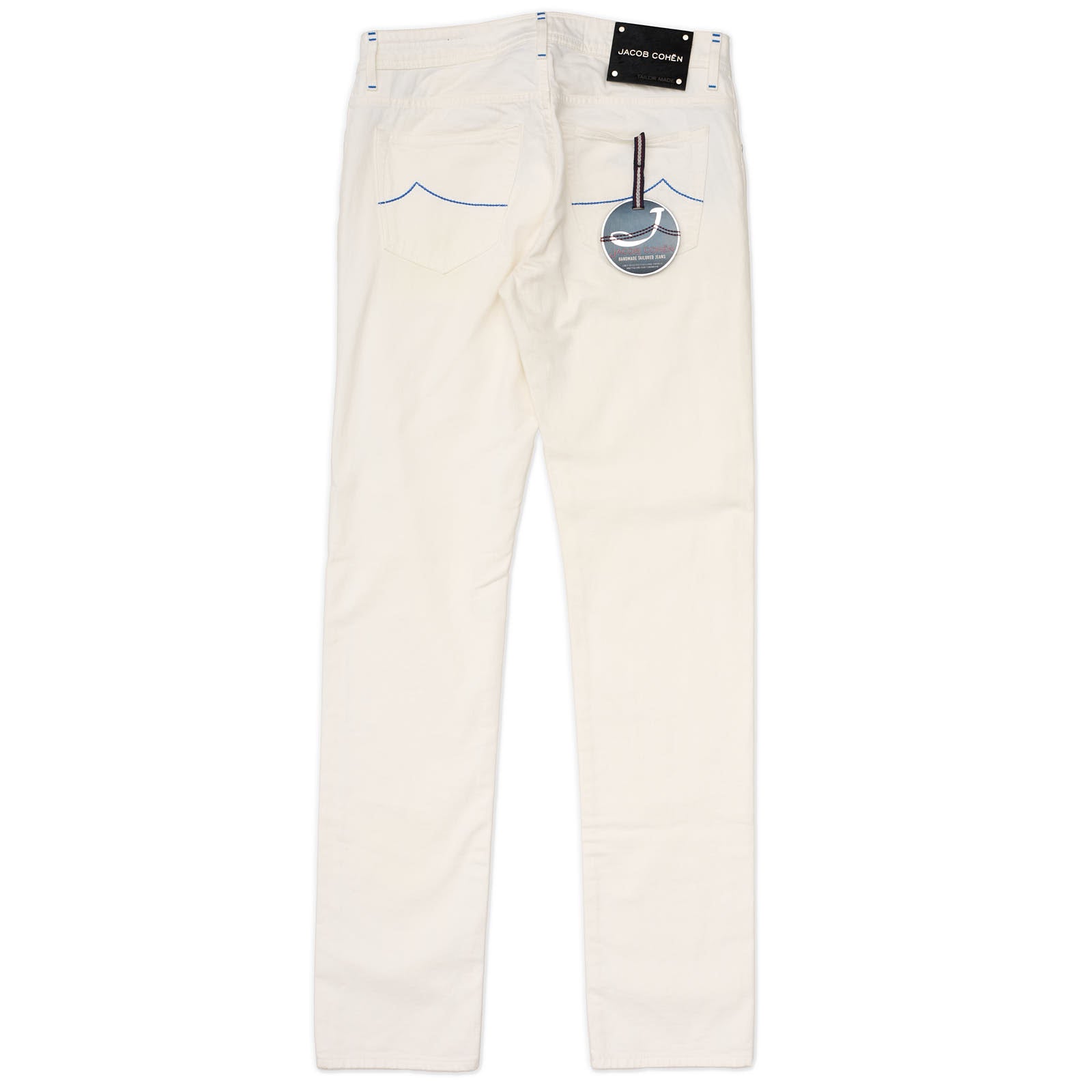 JACOB COHEN 688 Second Edition White Cotton Slim Fit Jeans Pants NEW US 31