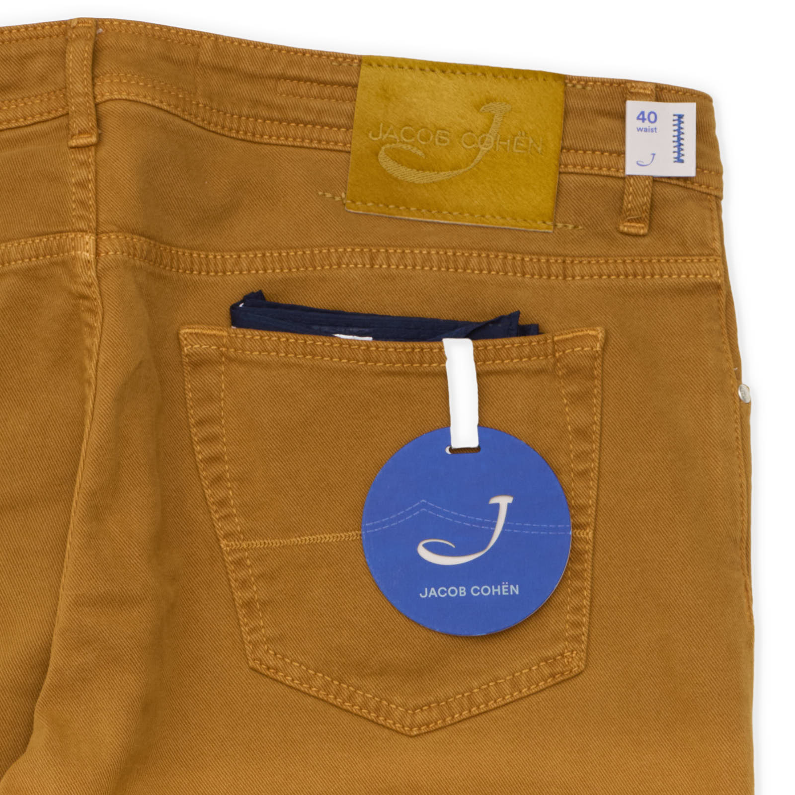 JACOB COHEN 688 Handmade Khakie Cotton Straight Fit Jeans Pants NEW US 40