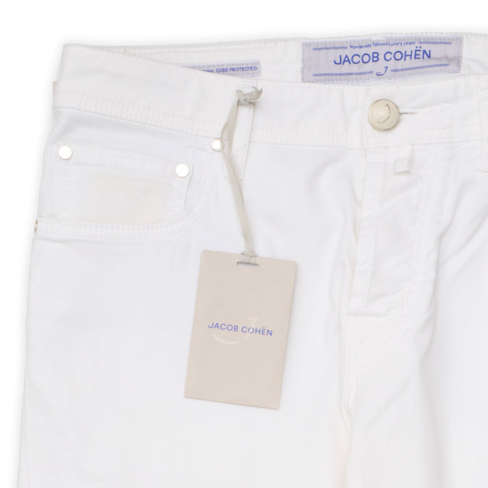 JACOB COHEN 688 White Premium Denim Stretch Slim Jeans Pants NEW US 30