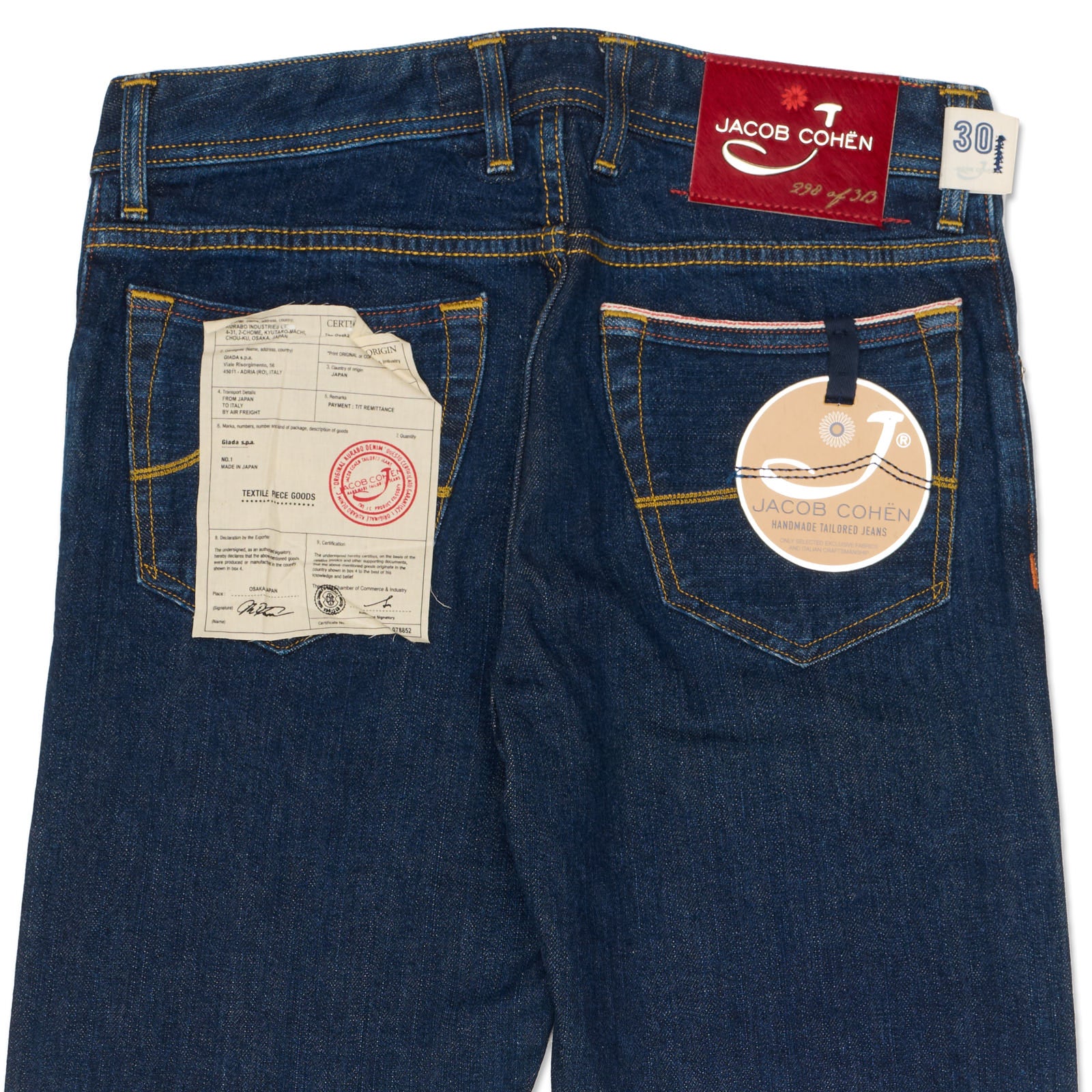 JACOB COHEN Handmade Limited Ed. 298 of 313 Blue J620 Jeans NEW US 30