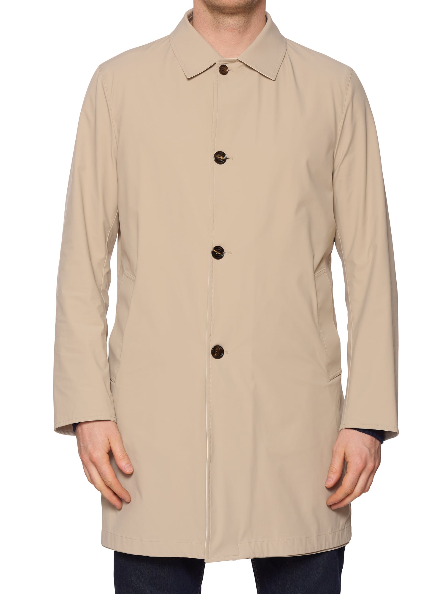 KITON KIRED "Ben" Beige-Ivory  Reversible Trench Rain Coat EU 50 NEW US M