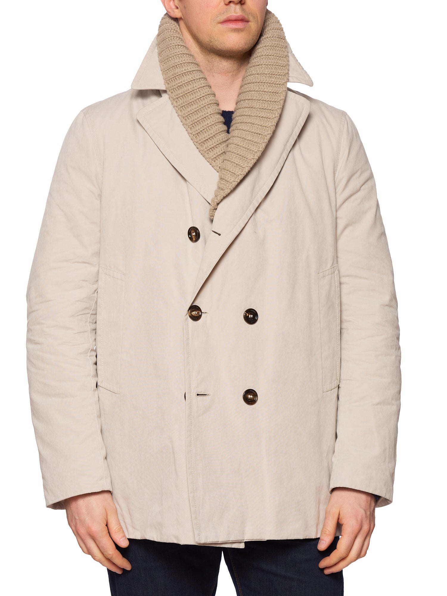 KITON KIRED "Trivor" Beige Fully Lined DB Pea Jeep Coat EU 50 US M 2025