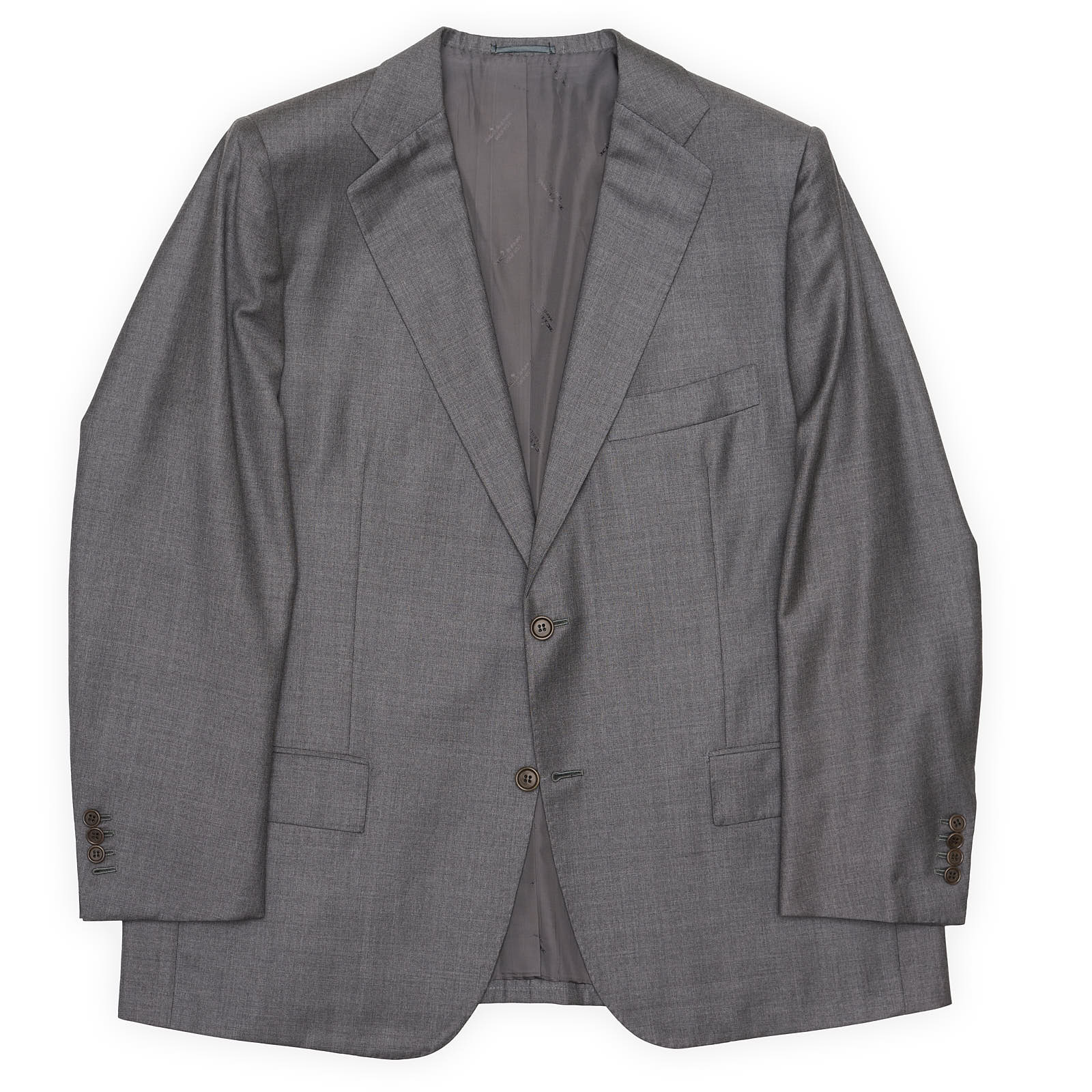 KITON Napoli Gray Diamante Blue Super 150s Handmade Jacket Blazer EU 54 NEW US 44 S