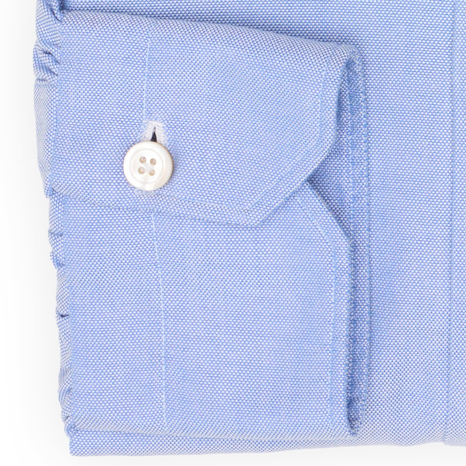 KITON Napoli Handmade Blue Cotton Button-Down Dress Shirt EU 38 NEW US 15