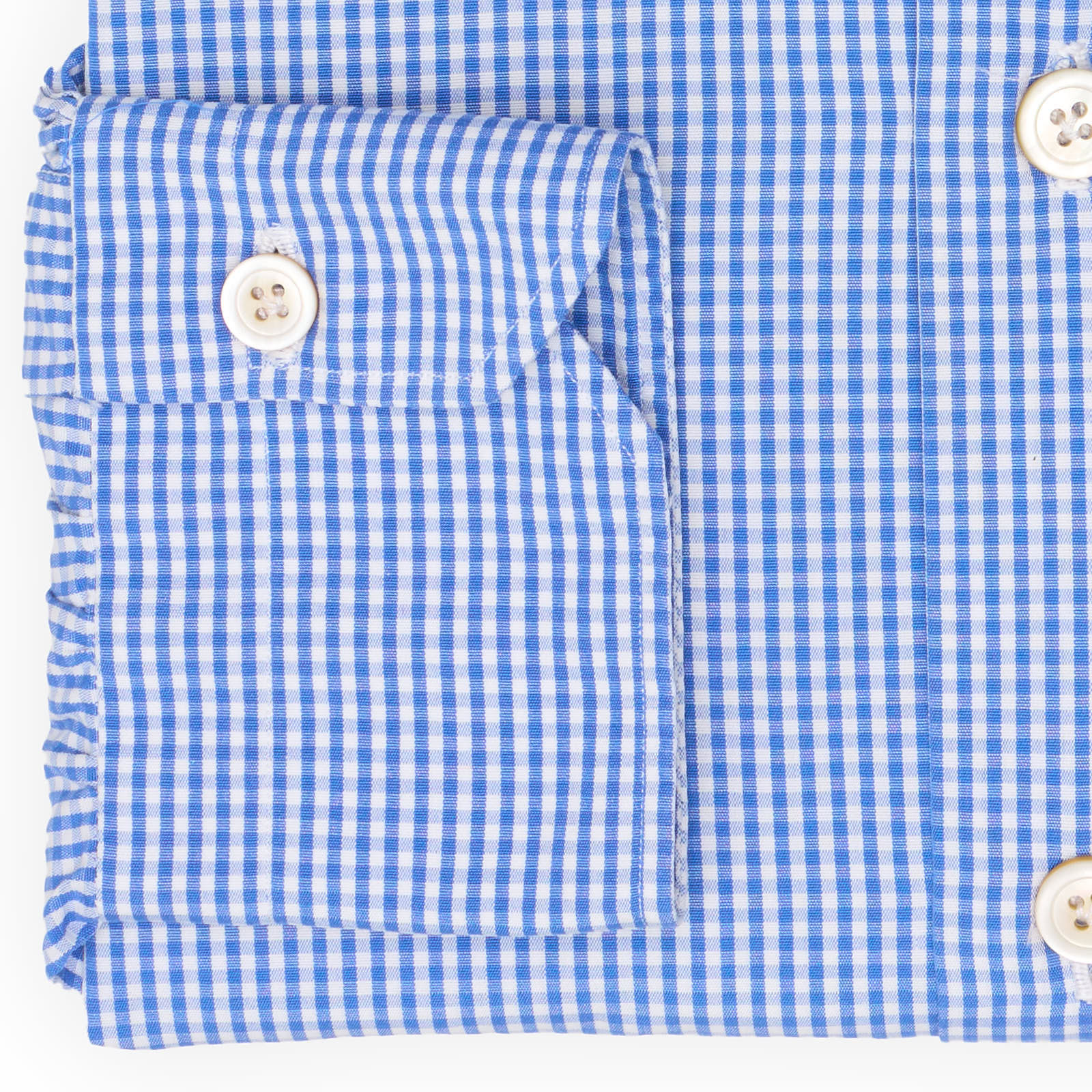 KITON Napoli Handmade Blue Plaid Cotton Button-Down Dress Shirt EU 38 NEW US 15