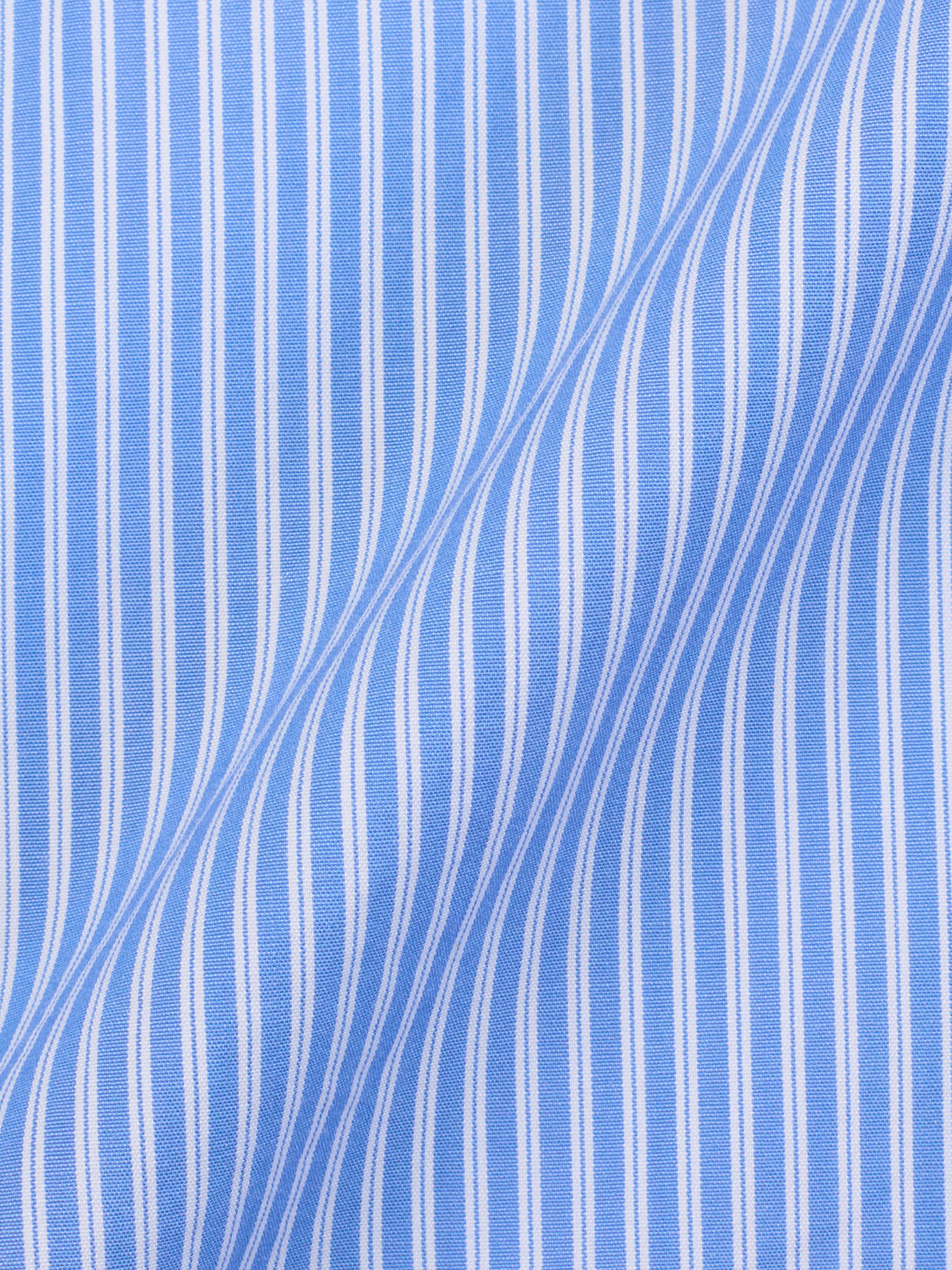 KITON Bespoke Handmade Blue Striped Cotton Button-Down Dress Shirt EU 39 US 15.5