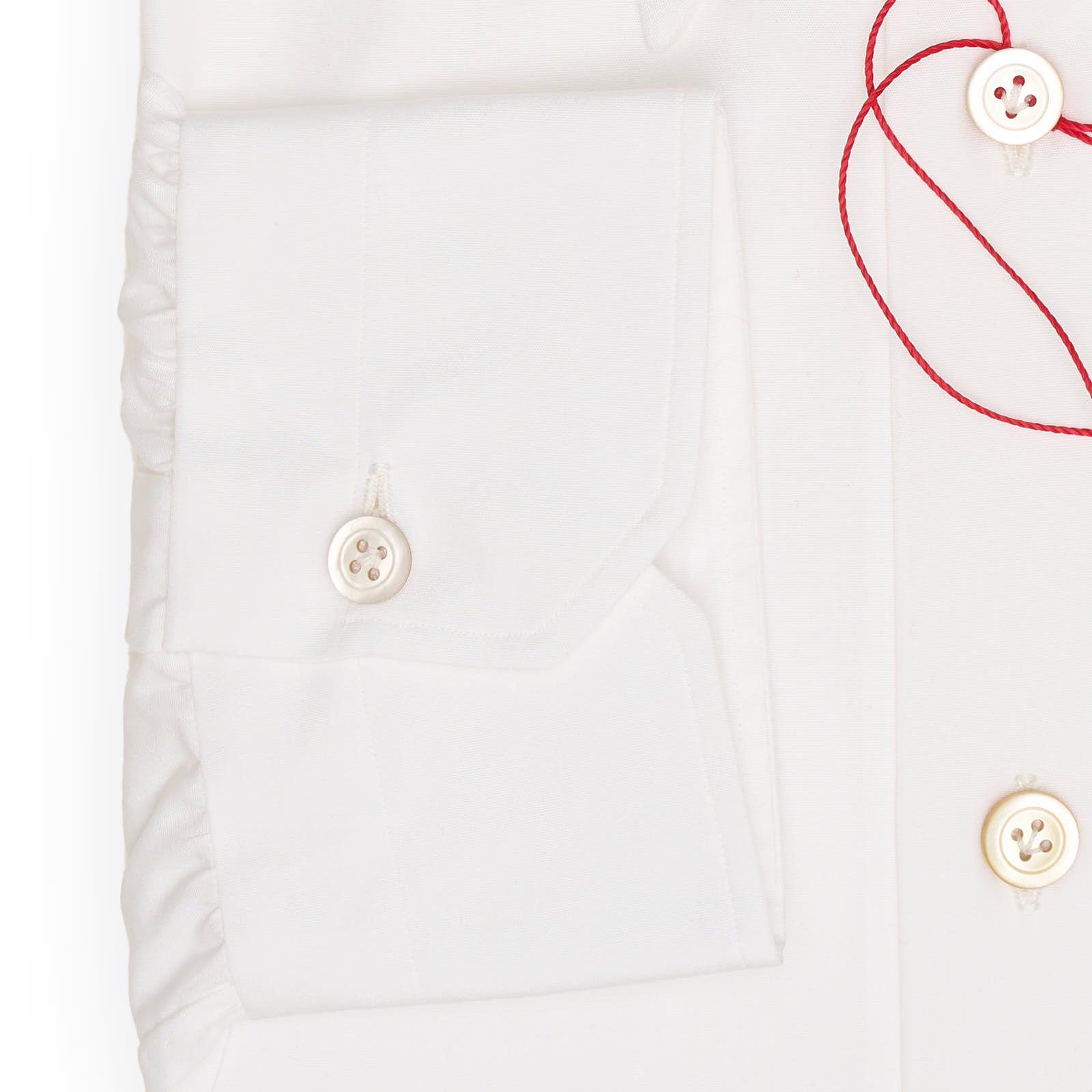 KITON Napoli Handmade White Cotton Button-Down Dress Shirt EU 45 NEW US 18