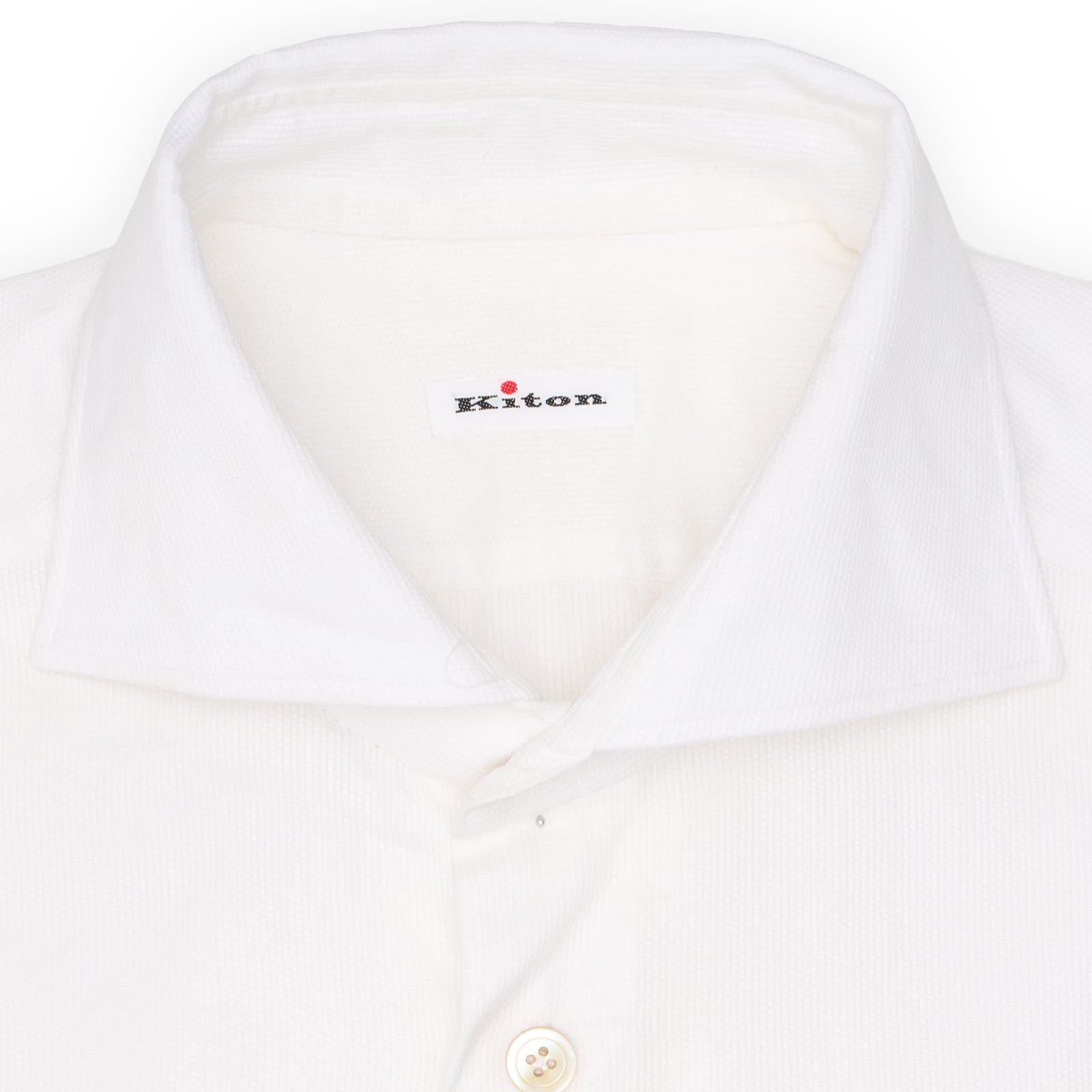 KITON Napoli Handmade White Oxford Cotton Dress Shirt EU 39 NEW US 15.5