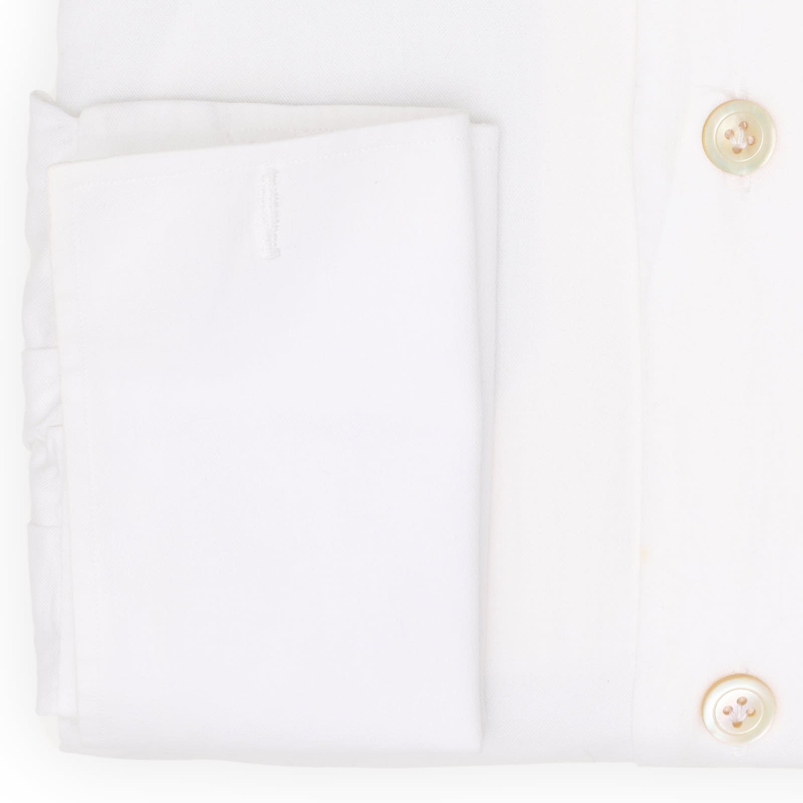 KITON Napoli Handmade White Poplin Cotton French Cuff Dress Shirt EU 39 NEW US 15.5