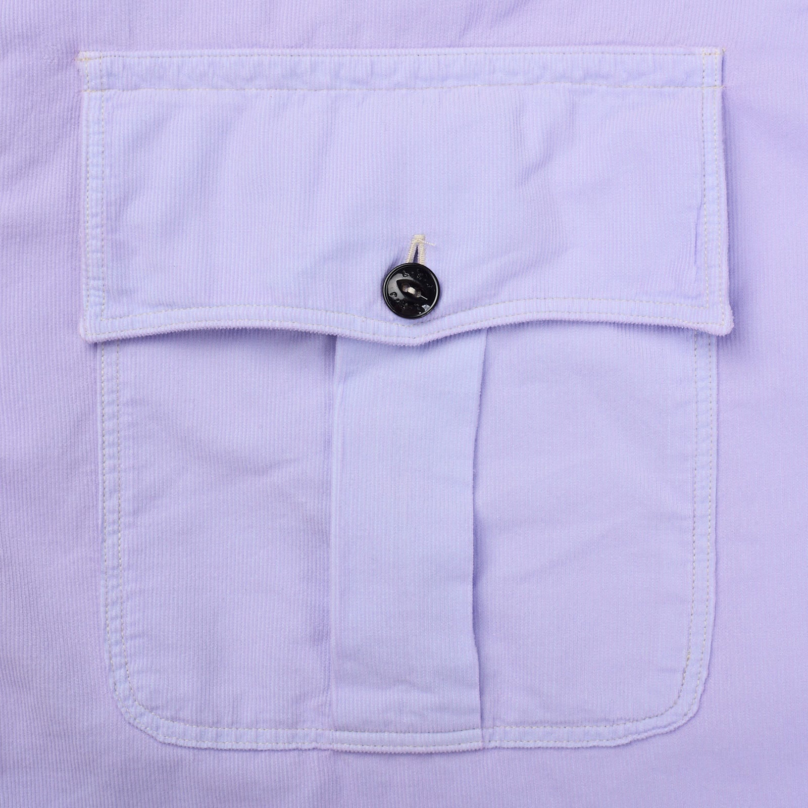 L.E.J Lavender Needlecord 1 Pocket Officer's Shirt NEW US XXL