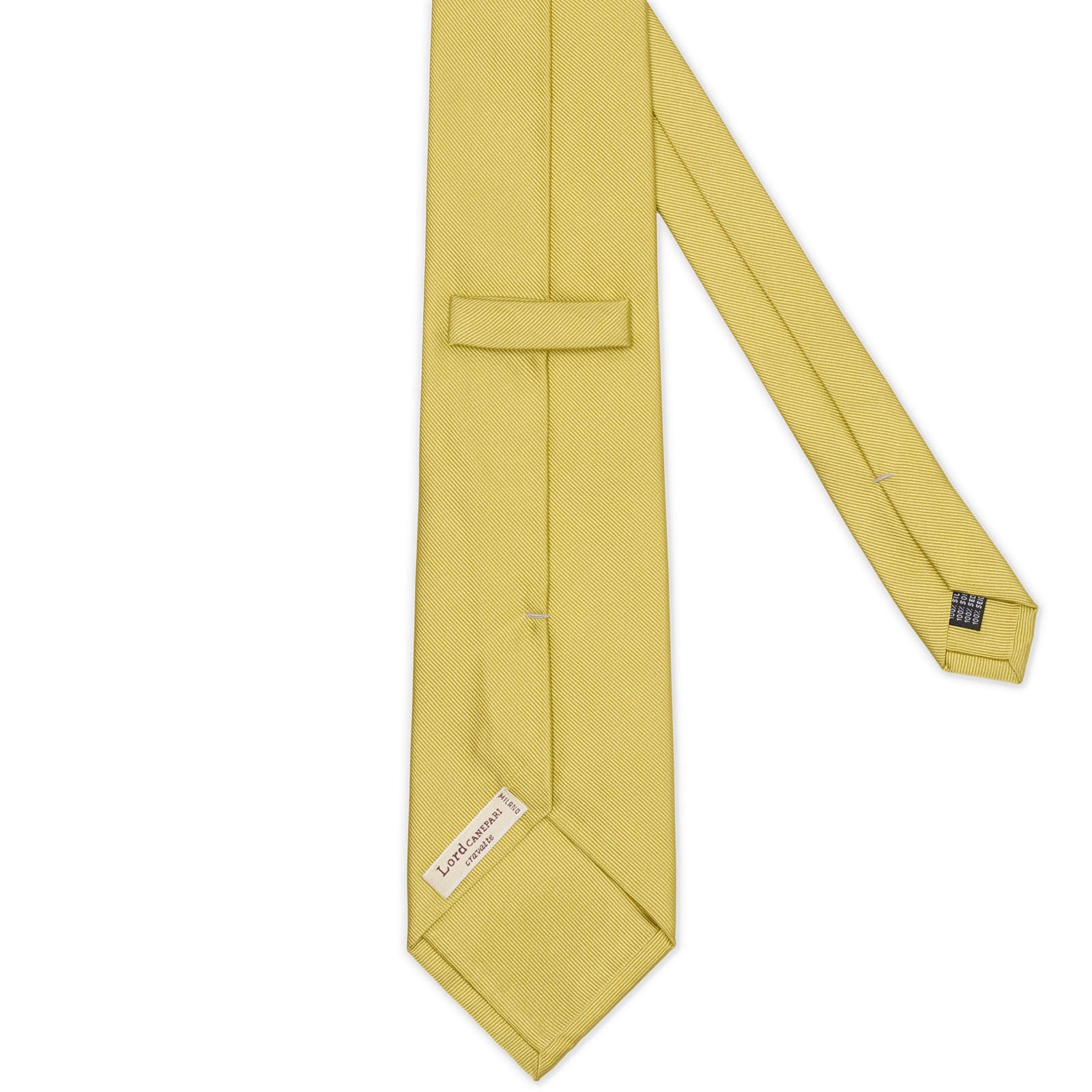 LORD CANEPARI Gold Jacquard Silk Tie NEW