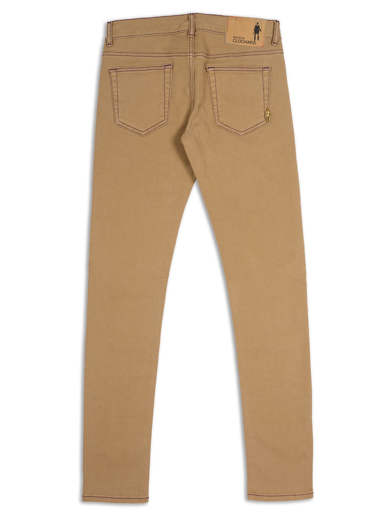 MAISON CLOCHARD Beige "Egret" Skinny Jeans