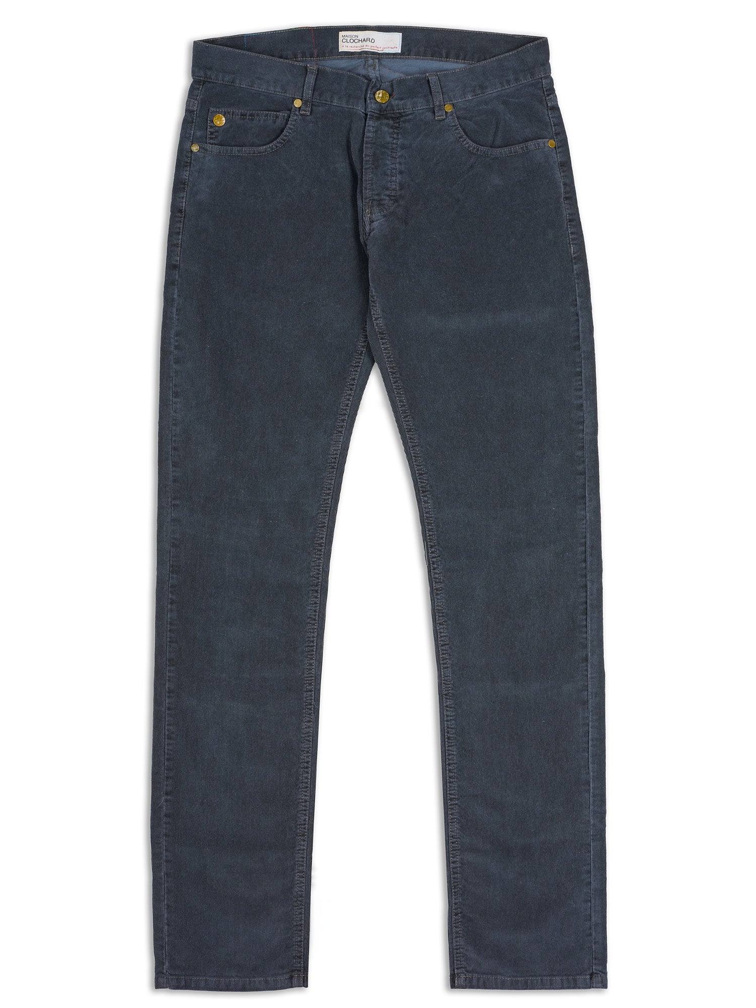 MAISON CLOCHARD Gray-Blue "Pigeon" Corduroy Jeans