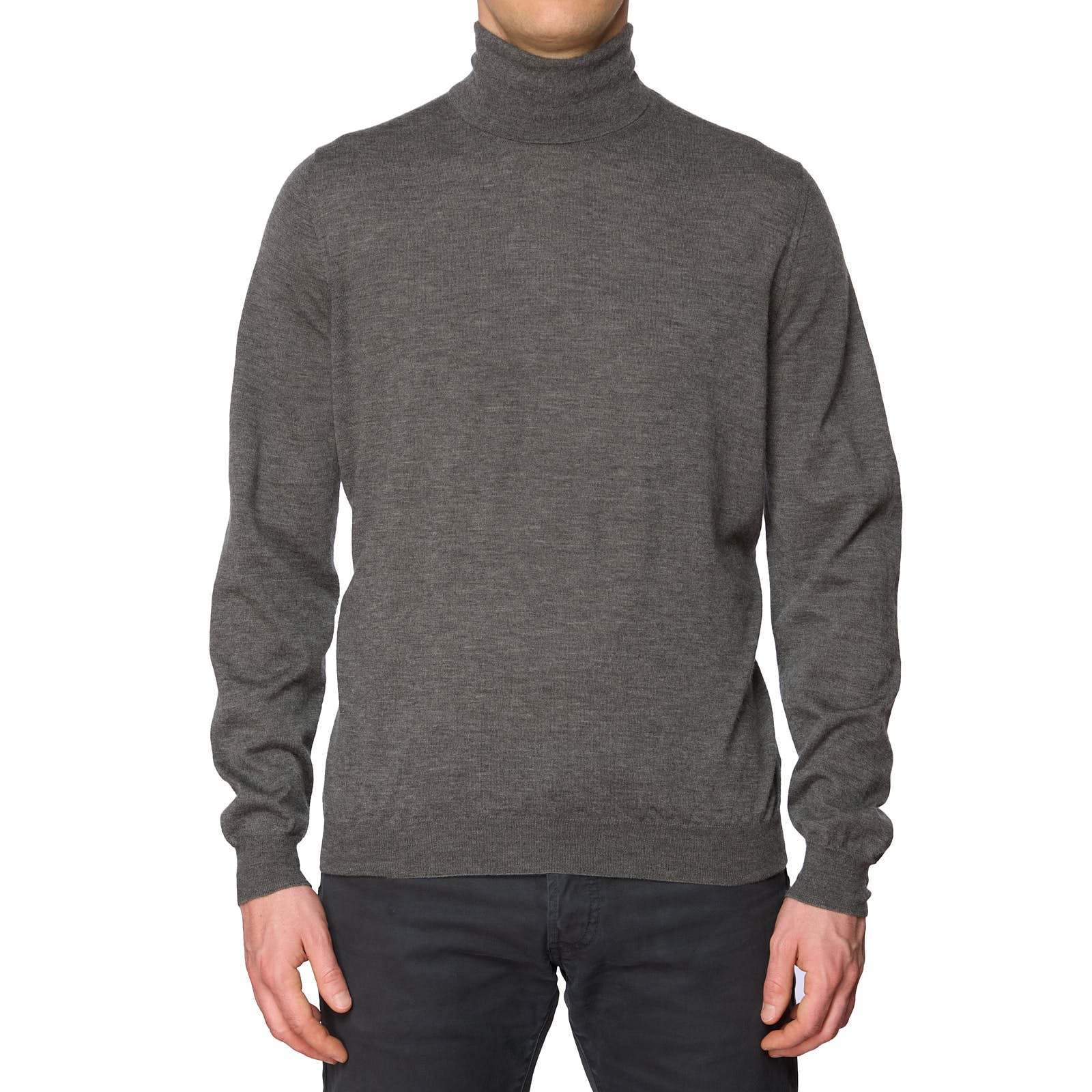 Malo roll-neck ribbed cashmere jumper - Grey