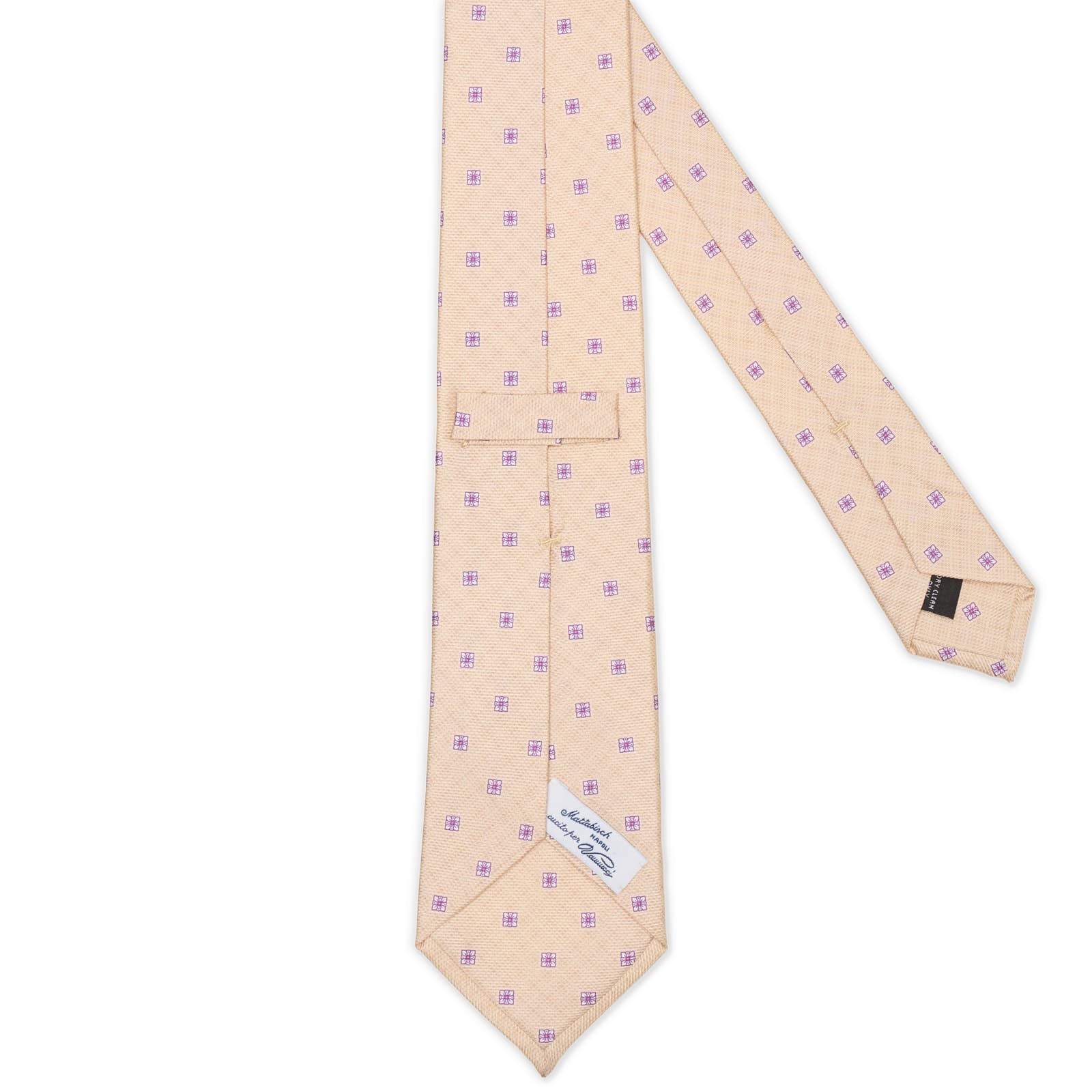 MATTABISCH FOR VANNUCCI Beige Medallion Silk Tie NEW