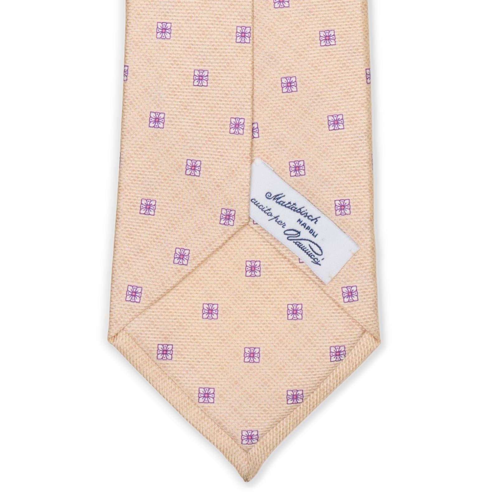 MATTABISCH FOR VANNUCCI Beige Medallion Silk Tie NEW