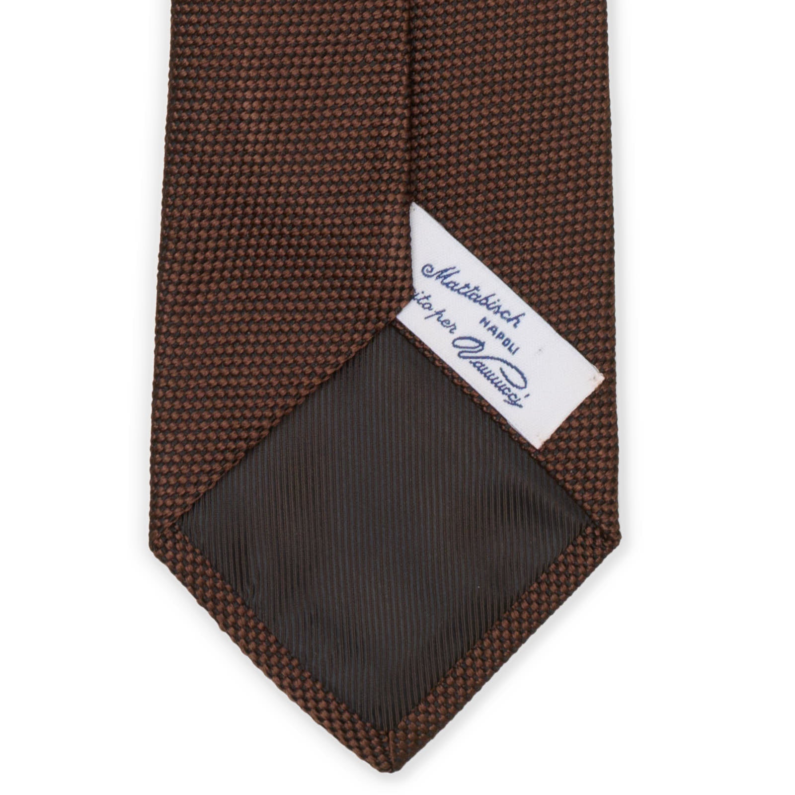 MATTABISCH FOR VANNUCCI Brown Micro Silk Tie NEW