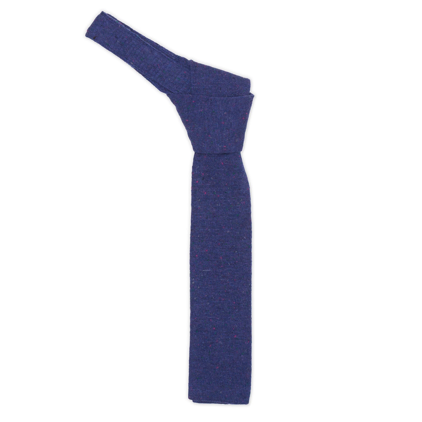 MATTABISCH FOR VANNUCCI Navy Blue Micro Pattern Wool Knit Tie NEW