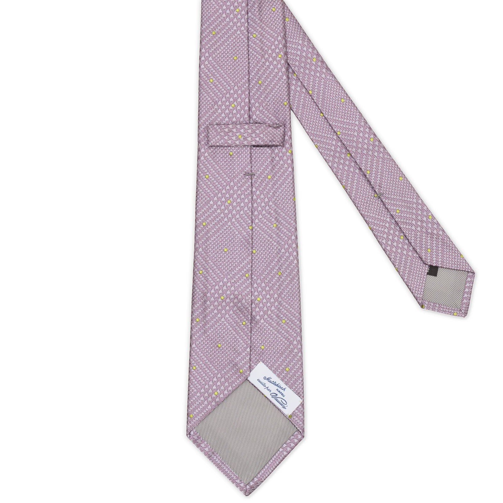 MATTABISCH FOR VANNUCCI Purple Plaid Seven Fold Silk Tie NEW