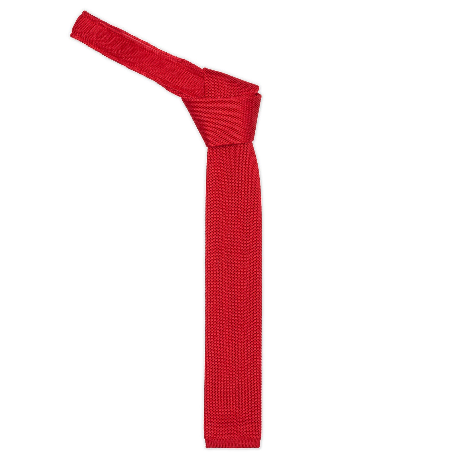 MATTABISCH FOR VANNUCCI Red Silk Knit Tie NEW