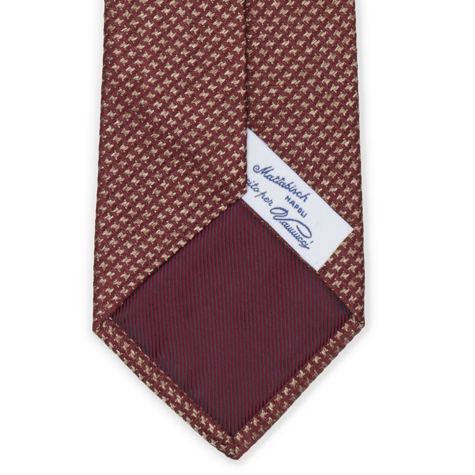 MATTABISCH for VANNUCCI Brown Micro Silk Tie NEW