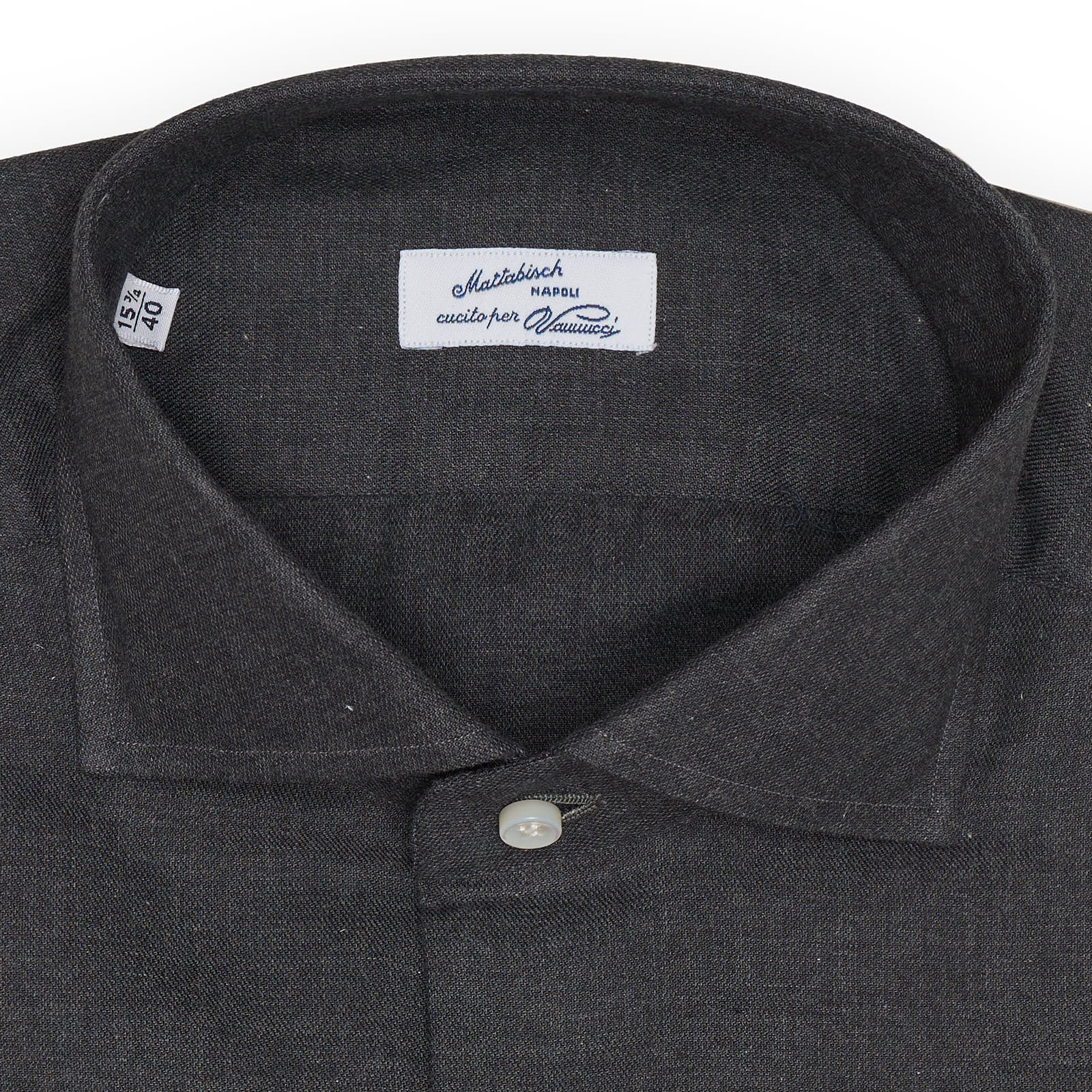 MATTABISCH for VANNUCCI Gray Cotton Dress Shirt EU 40 US 15.75