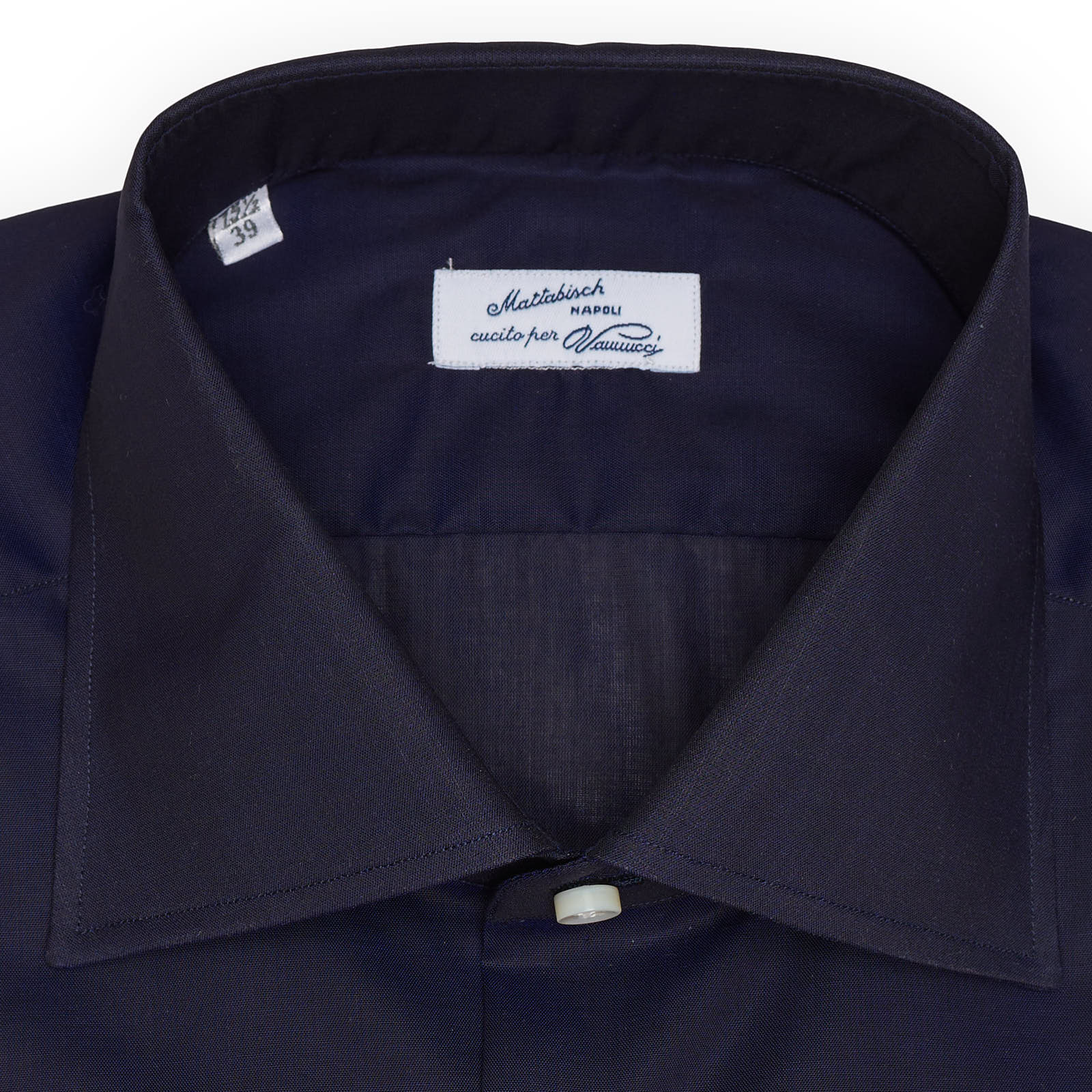 MATTABISCH for VANNUCCI Blue Cotton Dress Shirt EU 39 NEW US 15.5