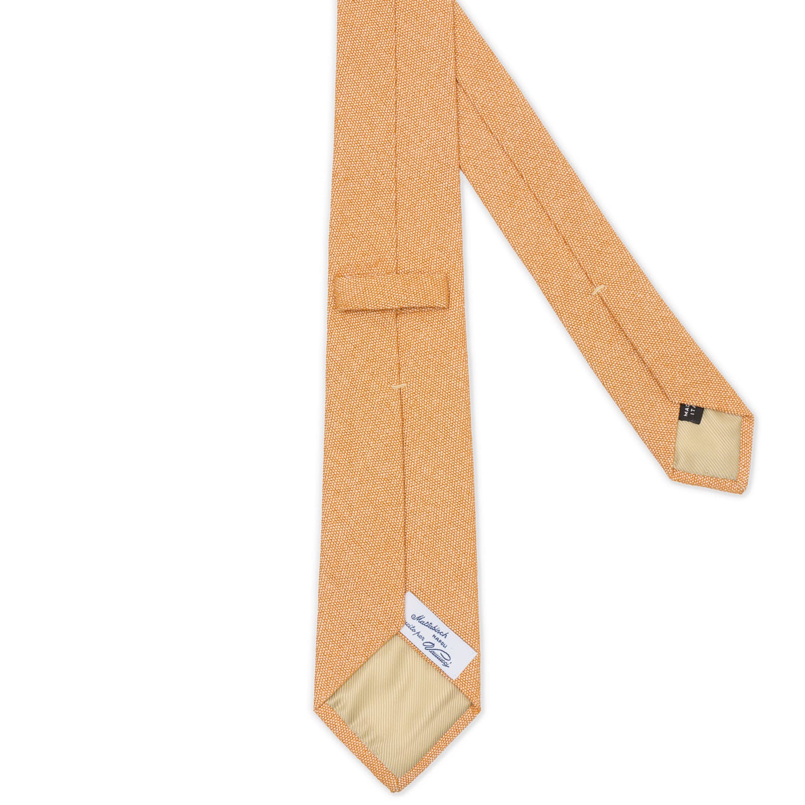 MATTABISCH for VANNUCCI Orange Birdseye Silk Tie NEW