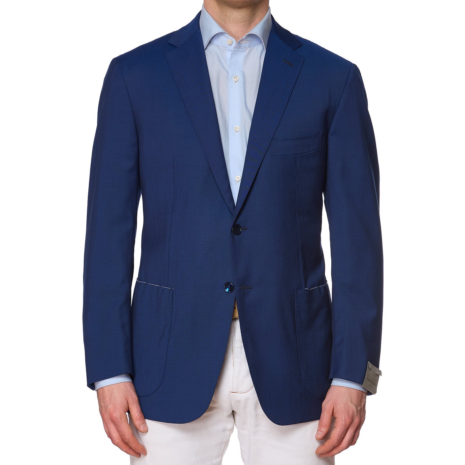 MAURO BLASI x VANNUCCI Handmade Blue Wool Jacket Blazer EU 54 NEW US 42 Slim