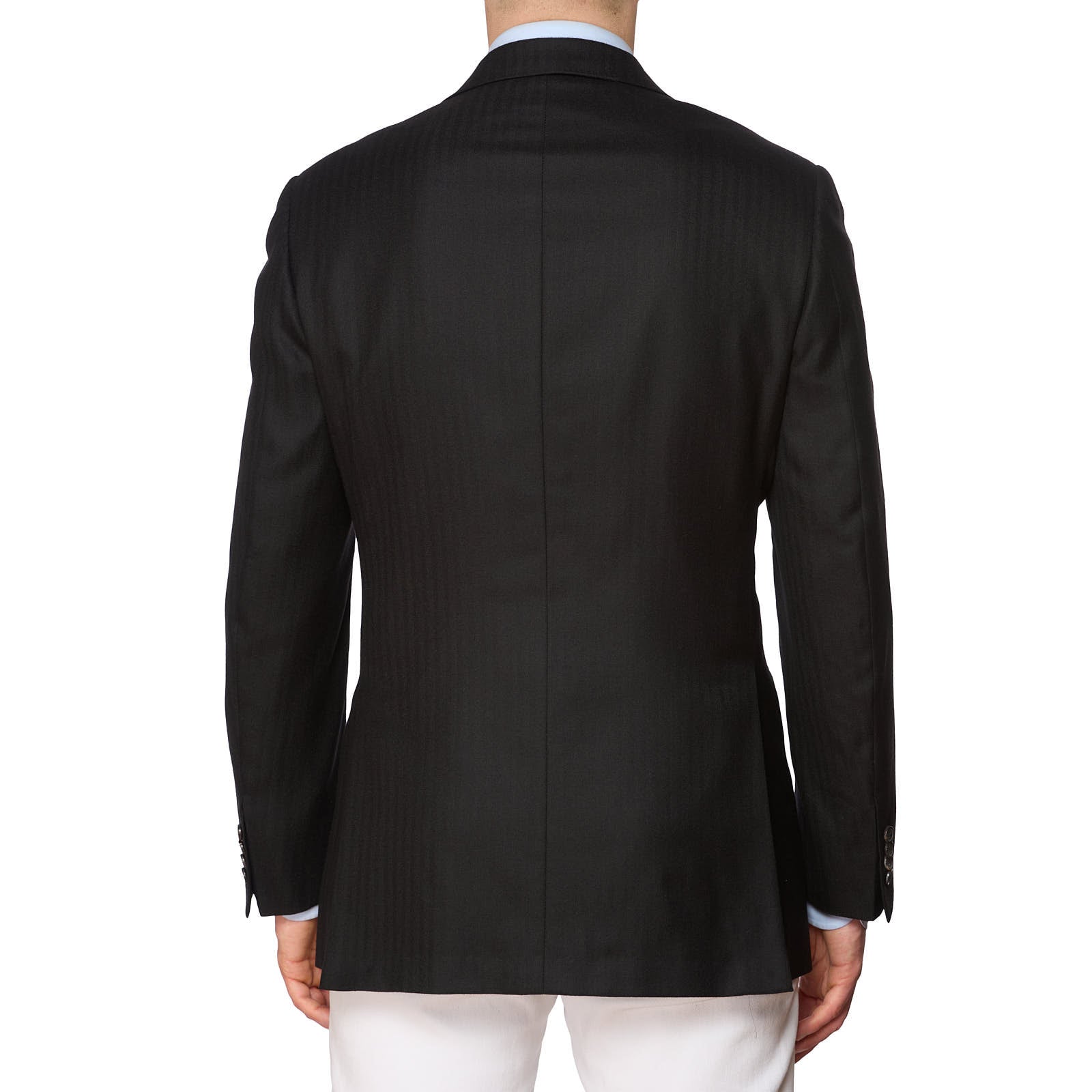 VANUCCI Milano Handmade Black Cashmere-Silk Blazer Jacket EU 50 NEW US 40
