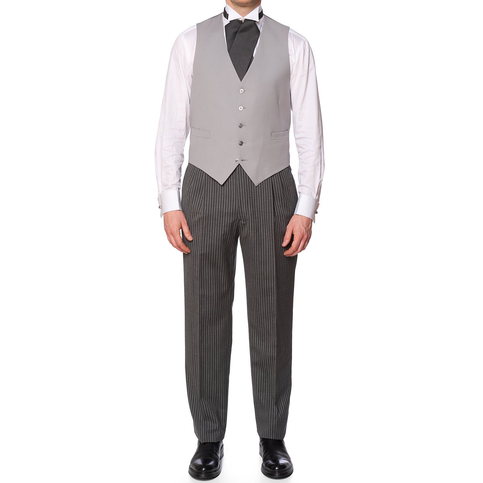 Vannucci Dark Gray Wool Super 100's Morning Suit Wedding EU 50 NEW US 40